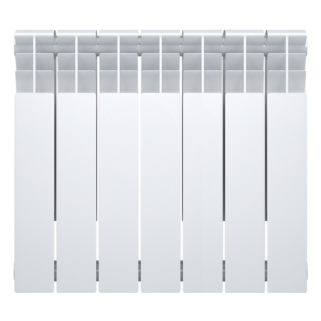 Изображение товара Радиатор секционный Monlan Bimetal 500/80 7 секций боковое подключение белый