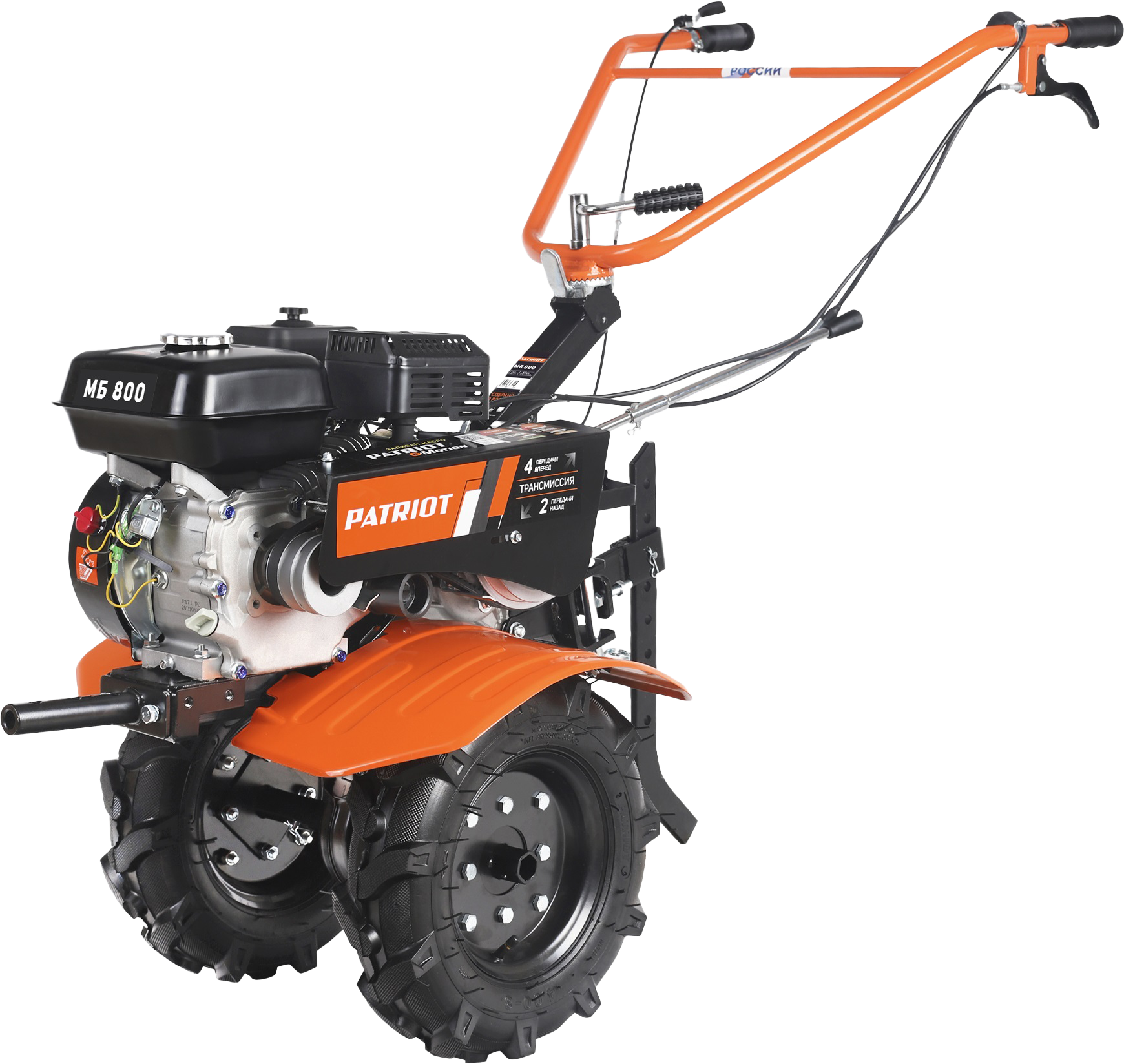 Изображение товара Мотоблок бензиновый Патриот МБ-800 РФ 7 л.с., рабочая ширина 85 см