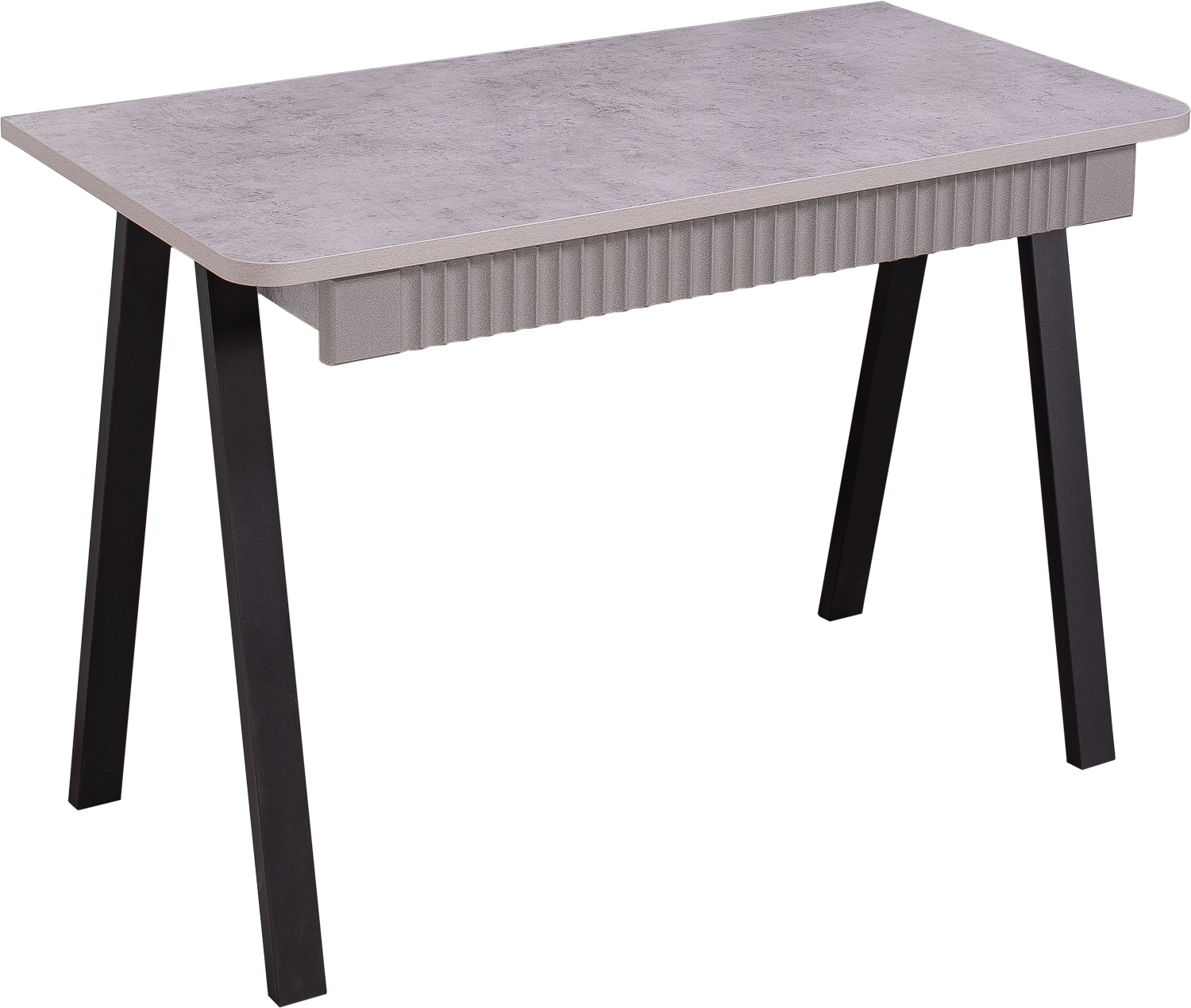 Изображение товара Компьютерный стол Домотека Мартин 110x75x57 см ЛДСП серый черный стиль лофт