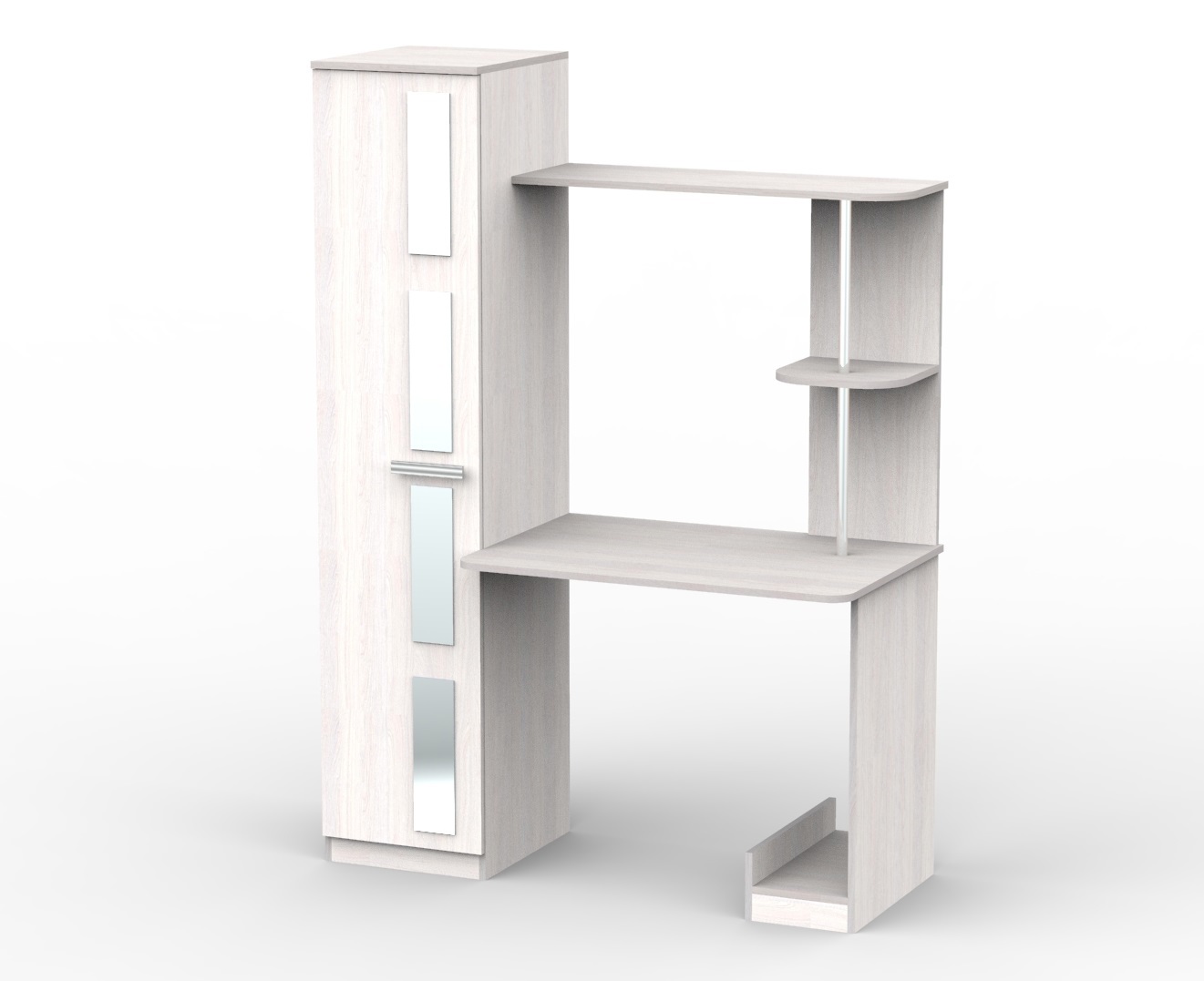 Изображение товара Компьютерный стол Эверест СК-6 130x60x180 см ЛДСП цвет белый