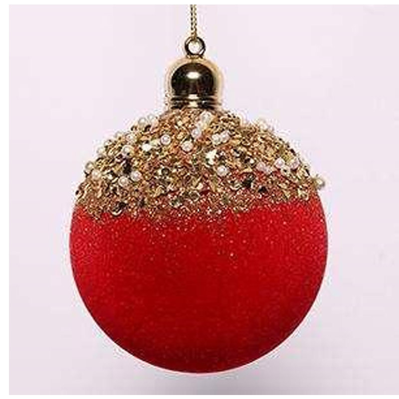 Изображение товара Елочный шар Волшебная страна 106353 диаметр 15 см красный пластиковый праздничный декор