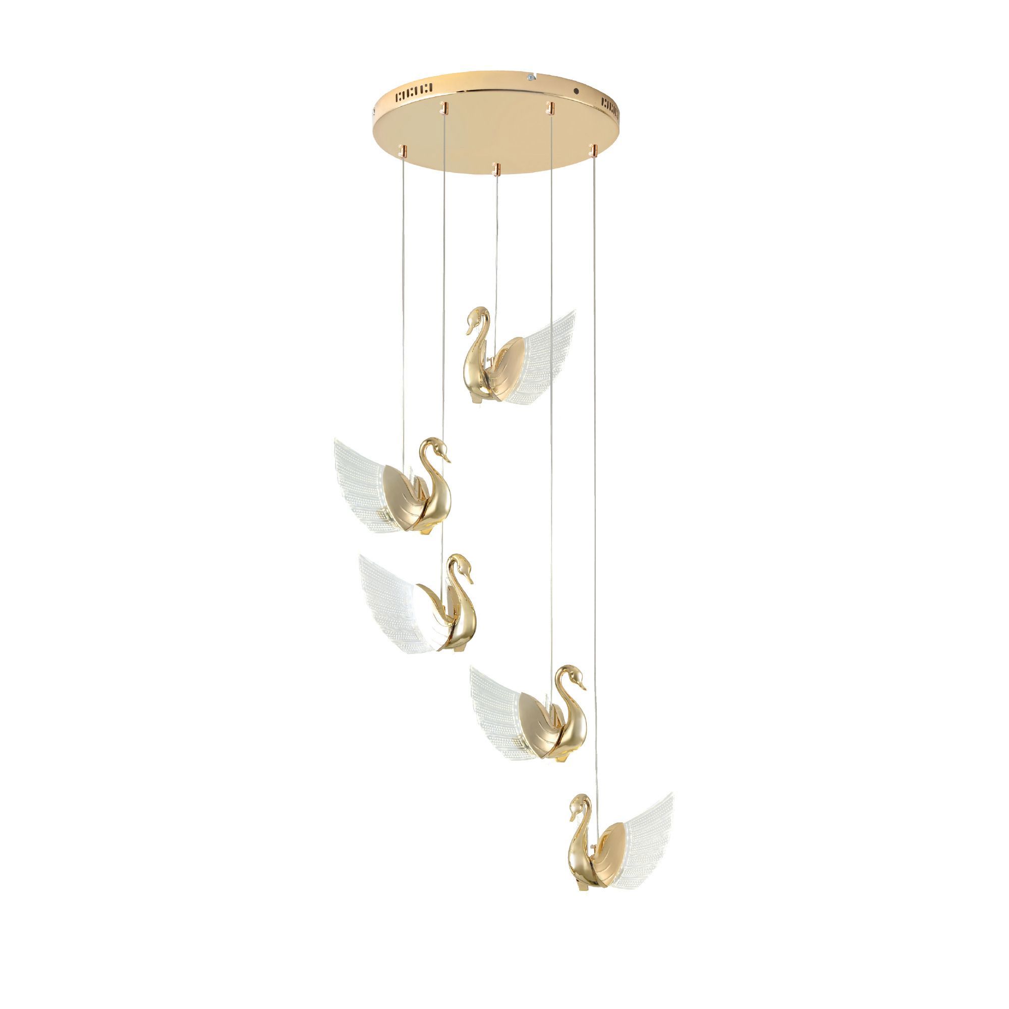 Изображение товара Люстра подвесная светодиодная Ritter Birdie 51637 2 на 23 м² белый с золотом