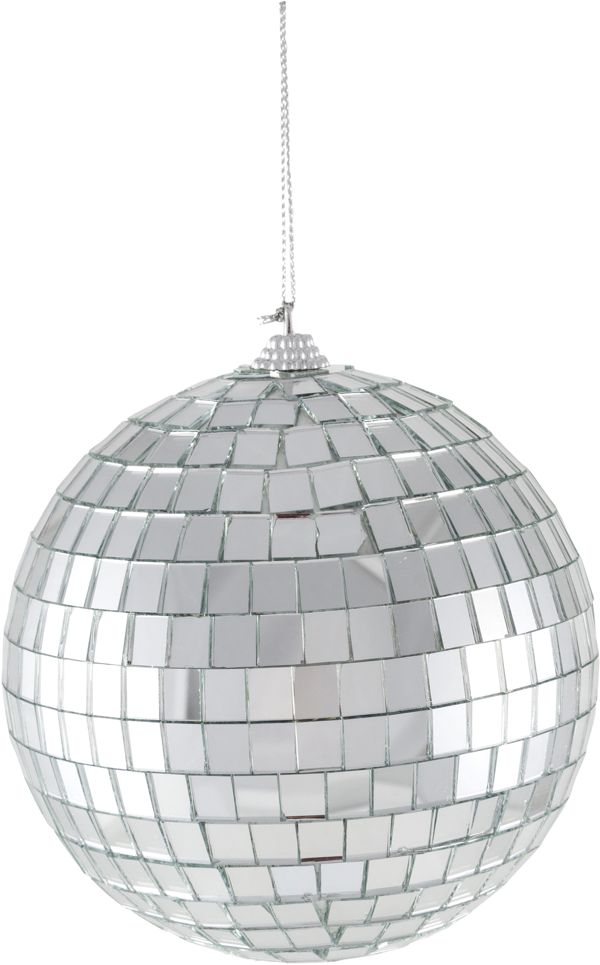 Изображение товара Елочный шар Волшебная страна 008024 150 15 см пластик серый/серебристый