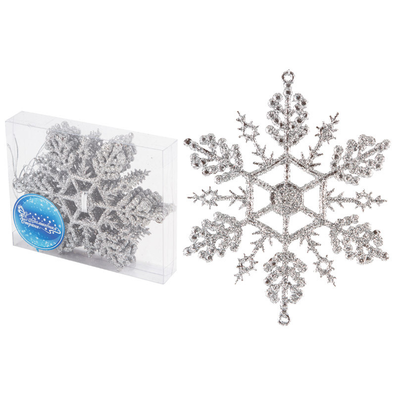 Изображение товара Набор украшений Снежинки 6 шт