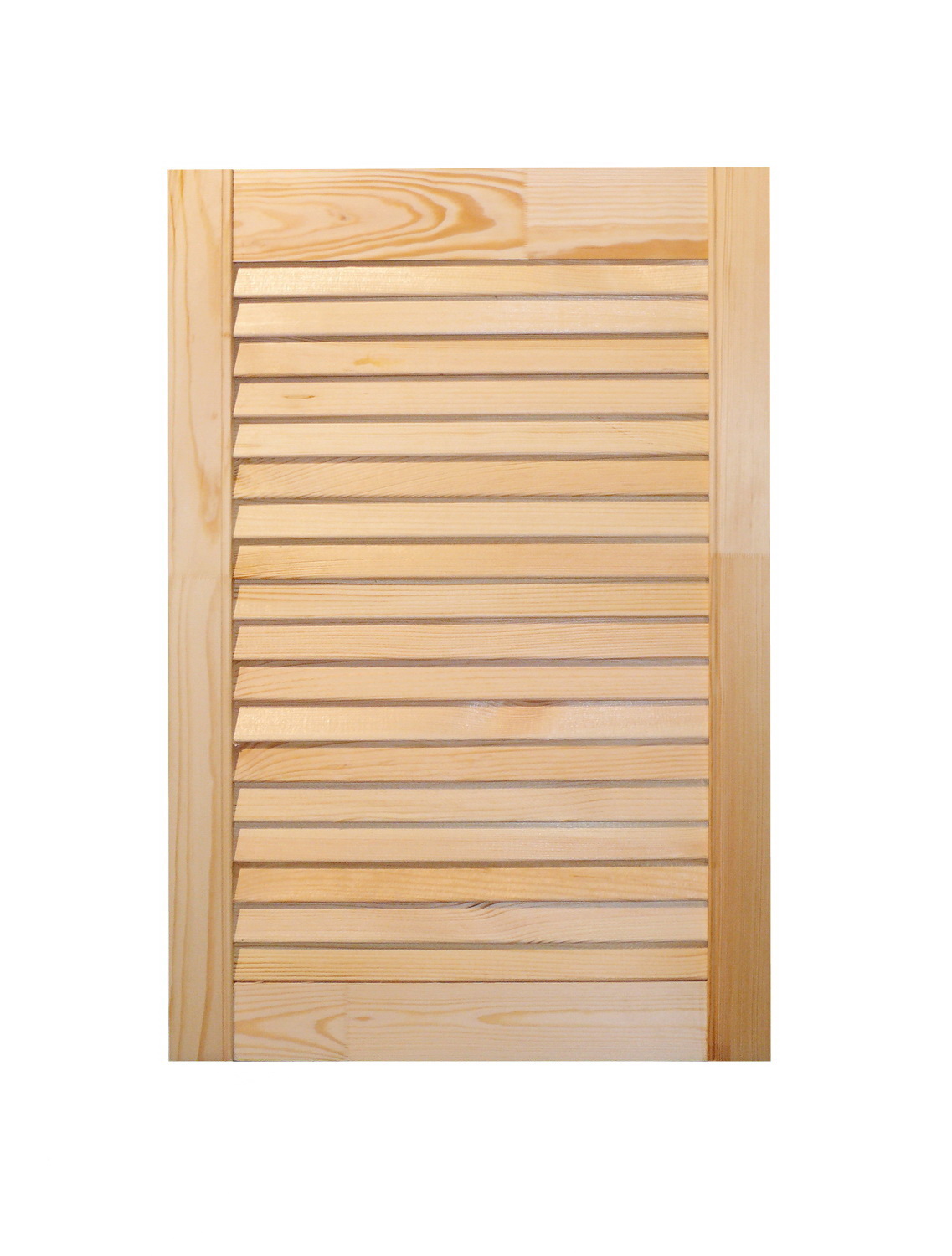Изображение товара Жалюзийная дверь из сосны 605x394x20 мм Леспроф для шкафа и интерьера
