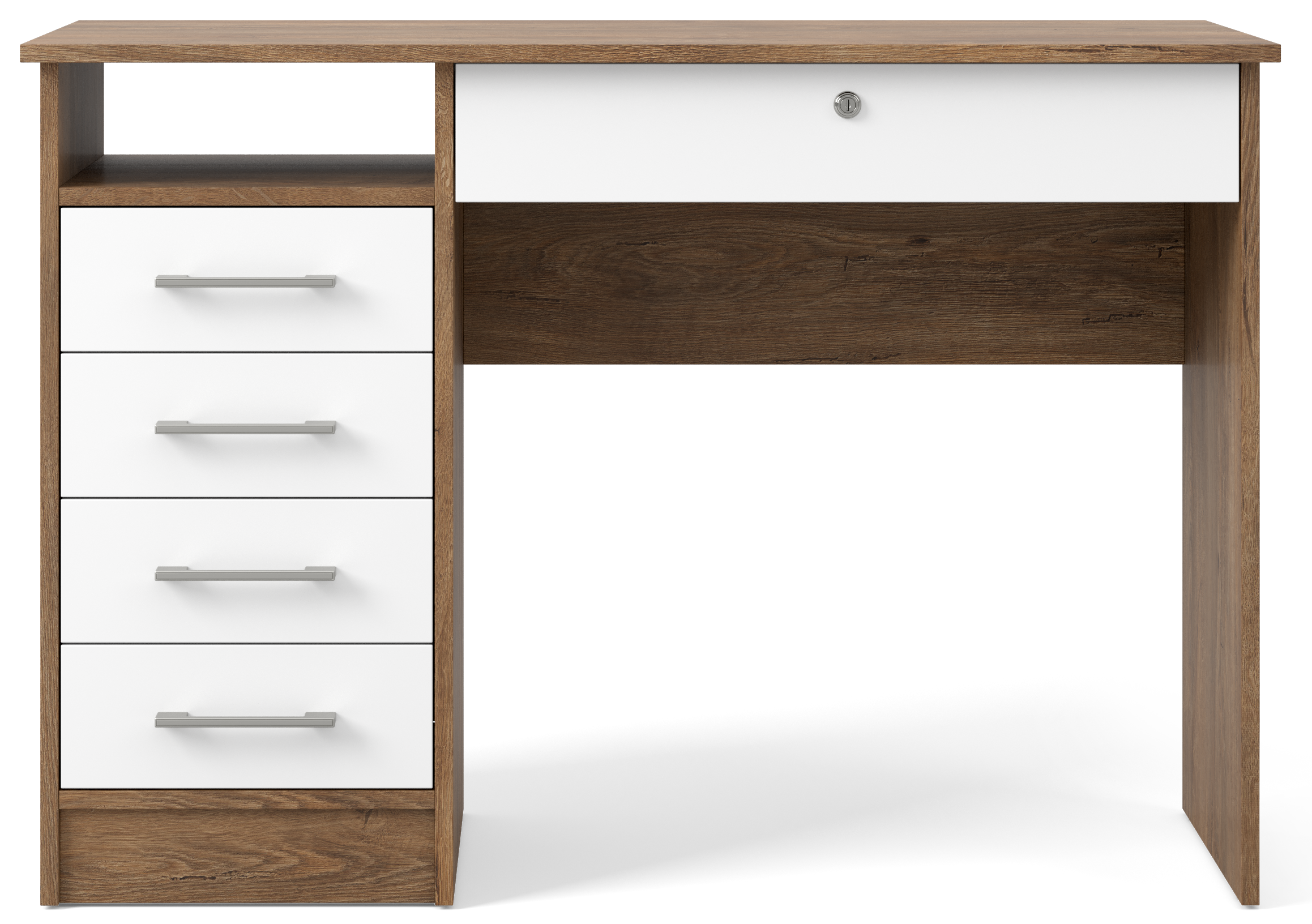 Изображение товара Компьютерный стол Lazurit Леон 3053 109.3x75.6x48.4 см ДСП цвет дуб канзас/белый