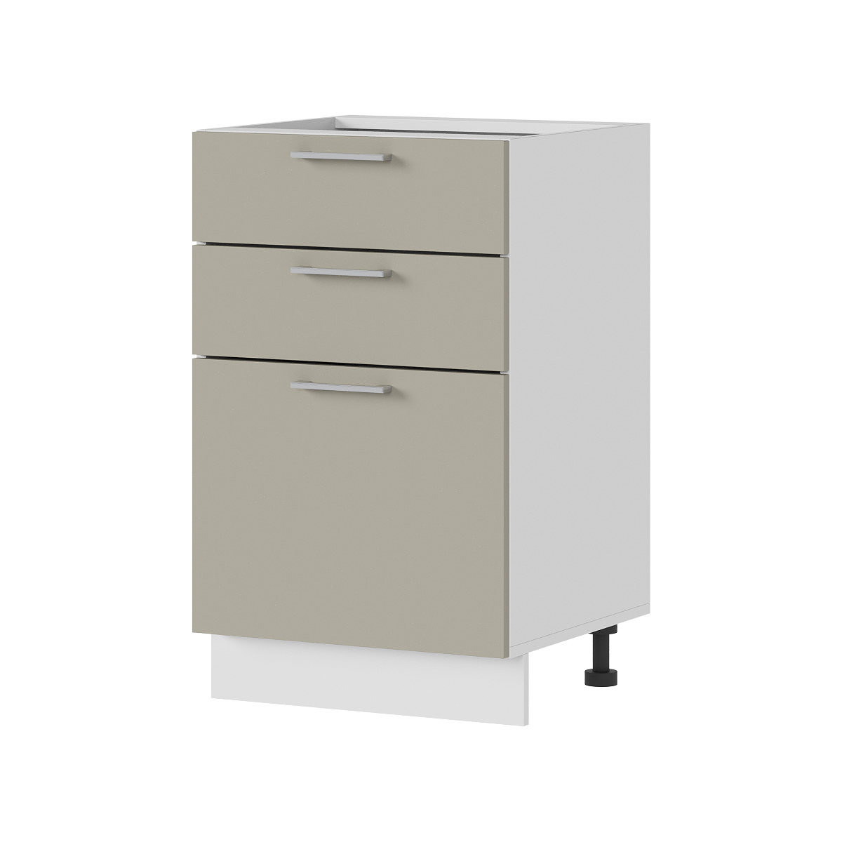 Изображение товара Напольный шкаф с 3 ящиками Стендмебель Катрин 50x84x47.4 см ЛДСП цвет белый/циркон