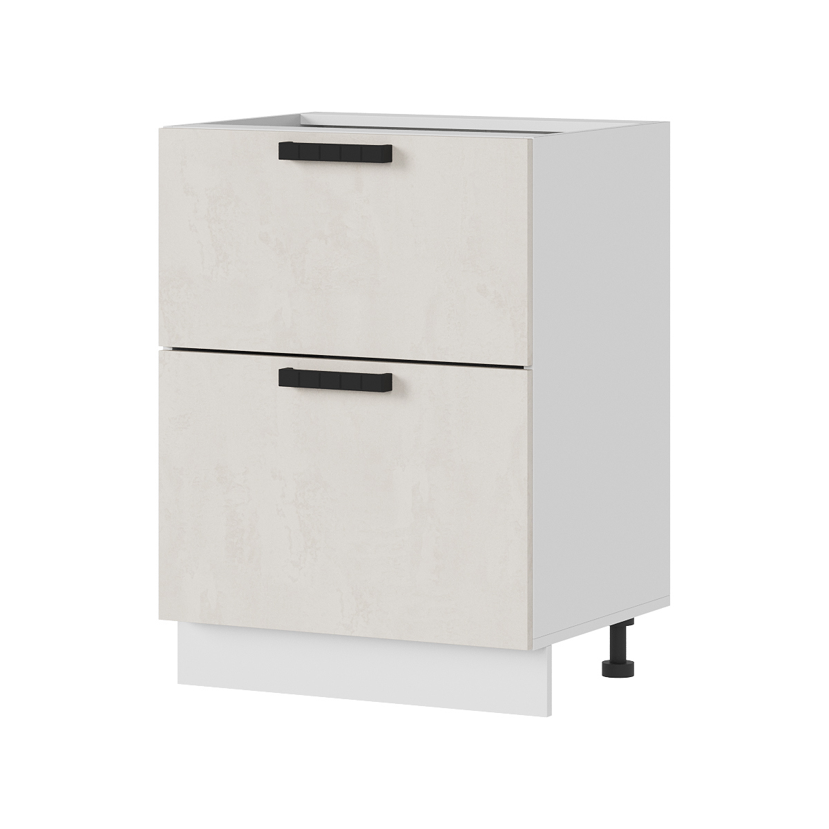 Изображение товара Напольный шкаф с ящиками Стендмебель ШН2Я Пасаденна 60x81.6x46 см ЛДСП цвет белый/шелковый камень