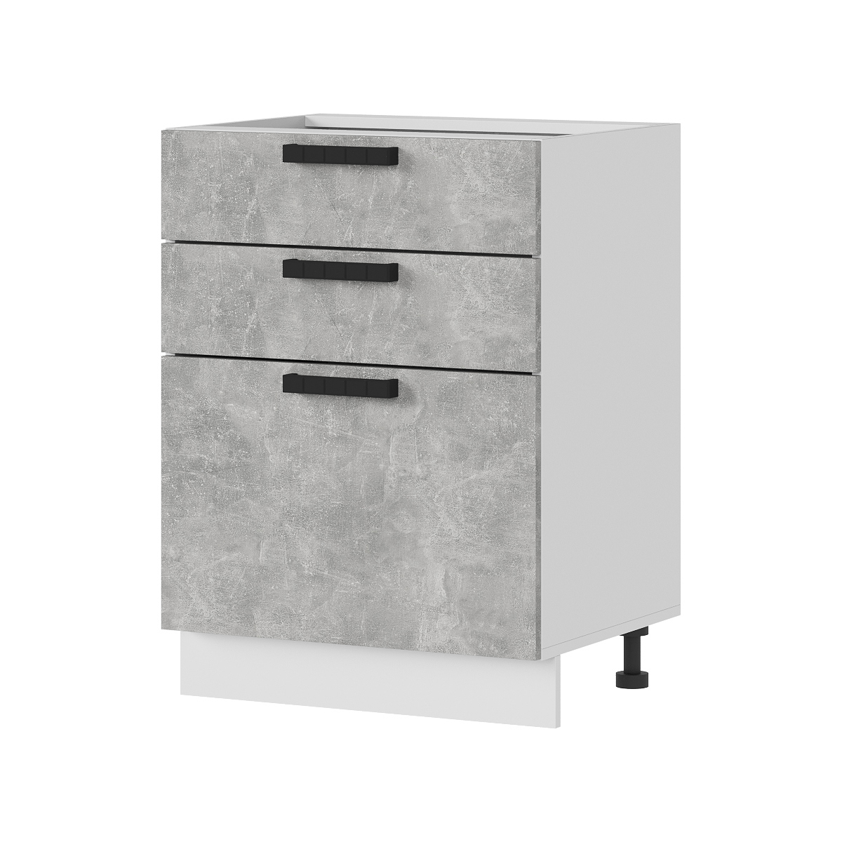 Изображение товара Напольный шкаф с 3 ящиками Пасаденна 60x81.6x46 см белый/ателье светлое