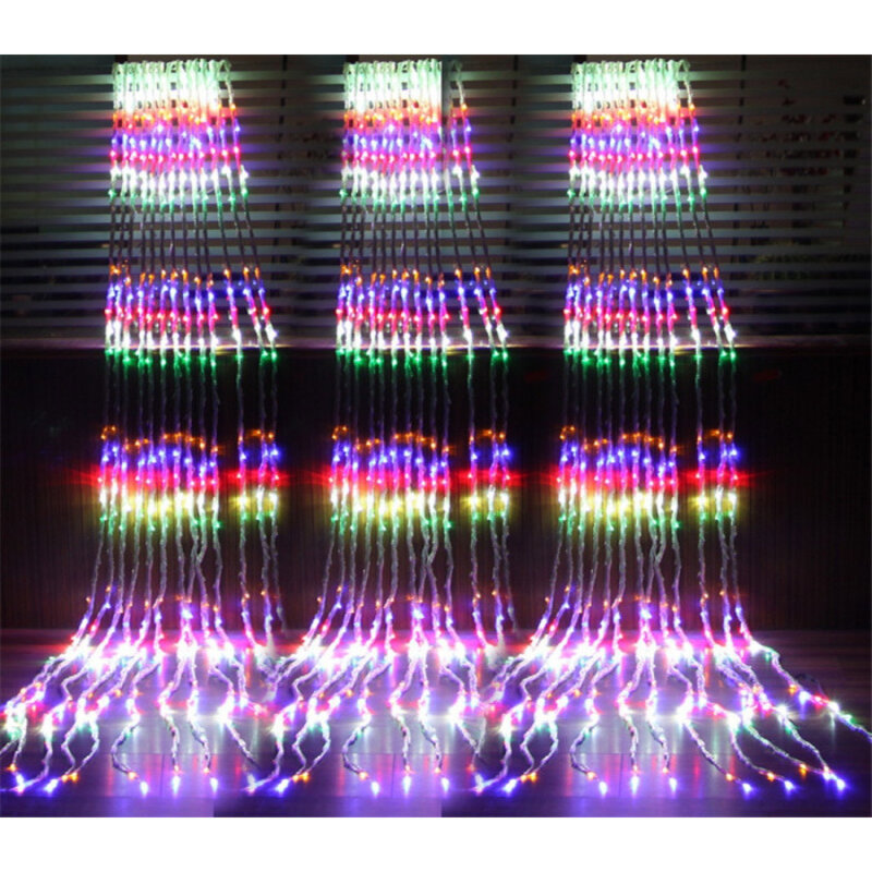 Изображение товара Электрогирлянда универсальная Clever-light fcur03 занавес 3x3 м 320 ламп IP65 разноцветная 8 режимо