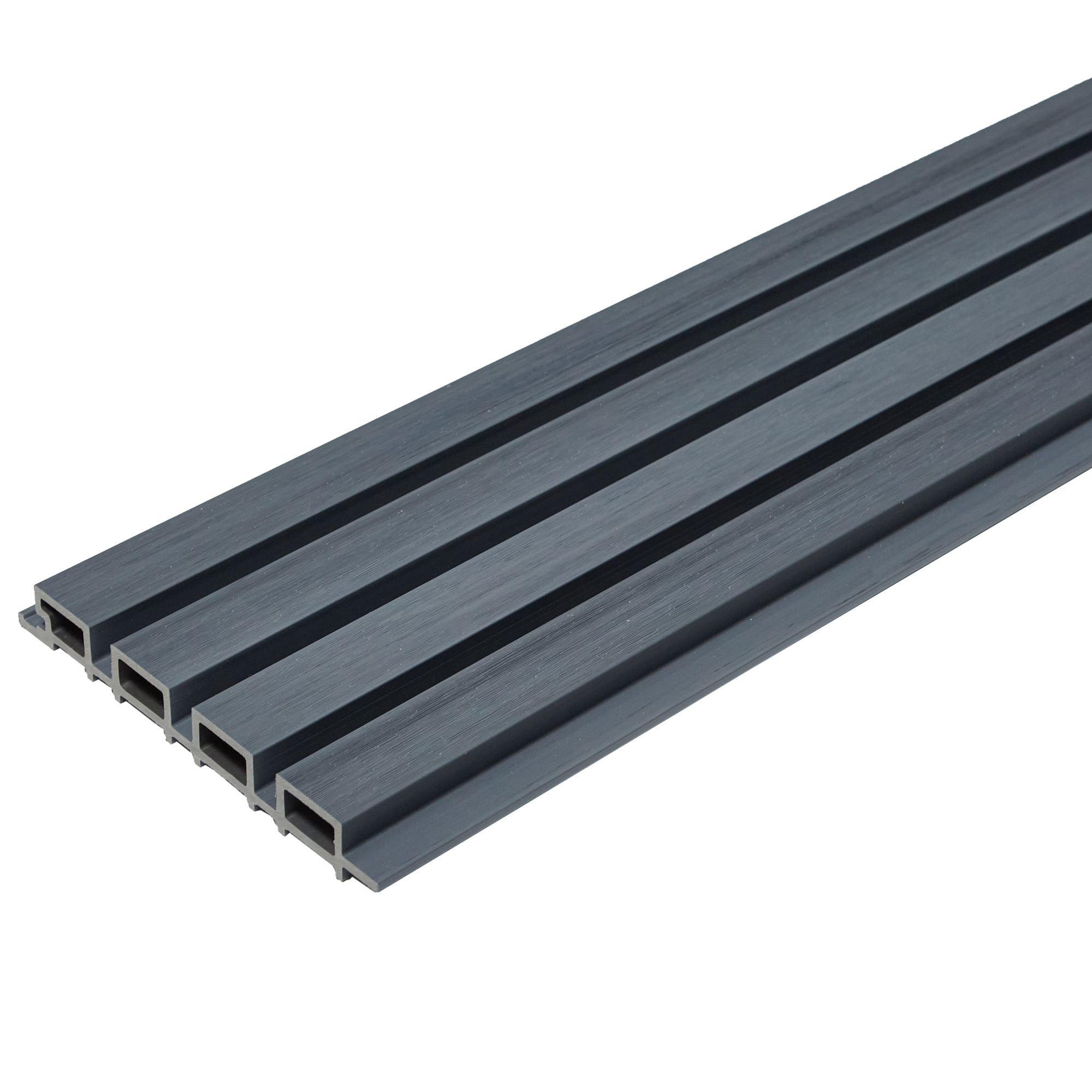 Изображение товара 3D панель Wall Ebony ДПК серый 21.9x300 см – влагостойкая декоративная стеновая панель