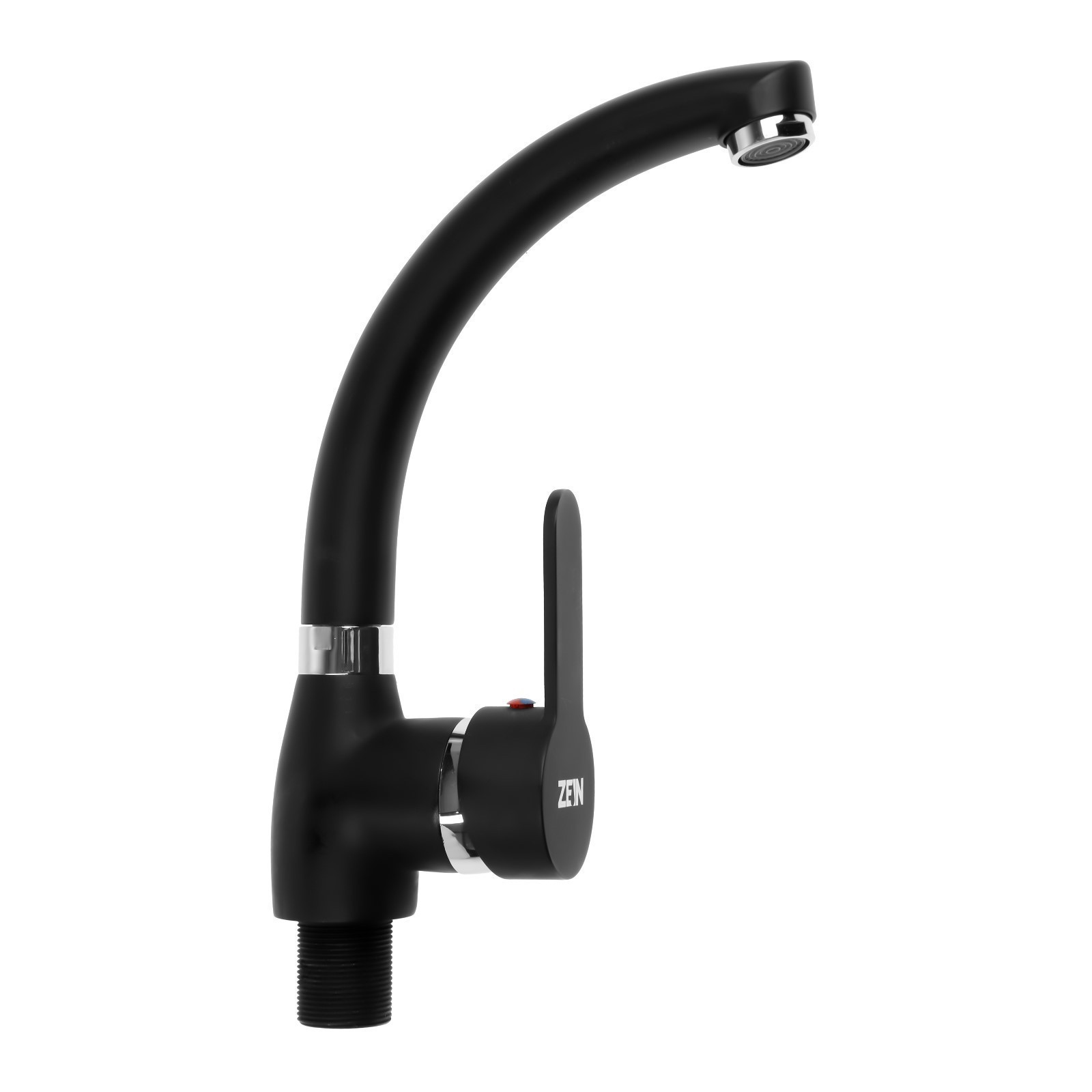 Изображение товара Смеситель для кухни однорычажный ZEIN Z2231 высота 5 см черный