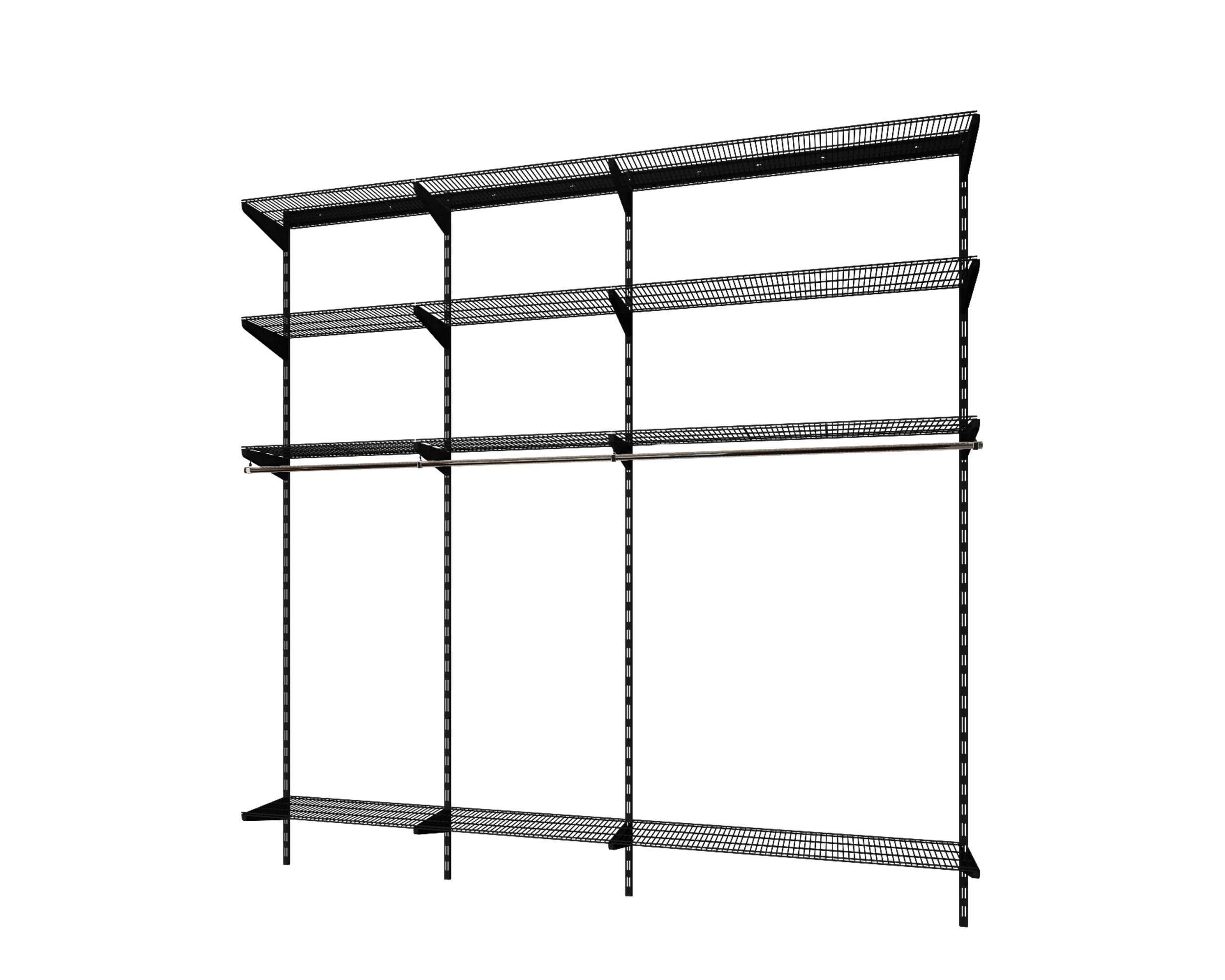 Изображение товара Комплект гардеробной системы Volazzi home Премиум 4 180x192x40 см цвет черный