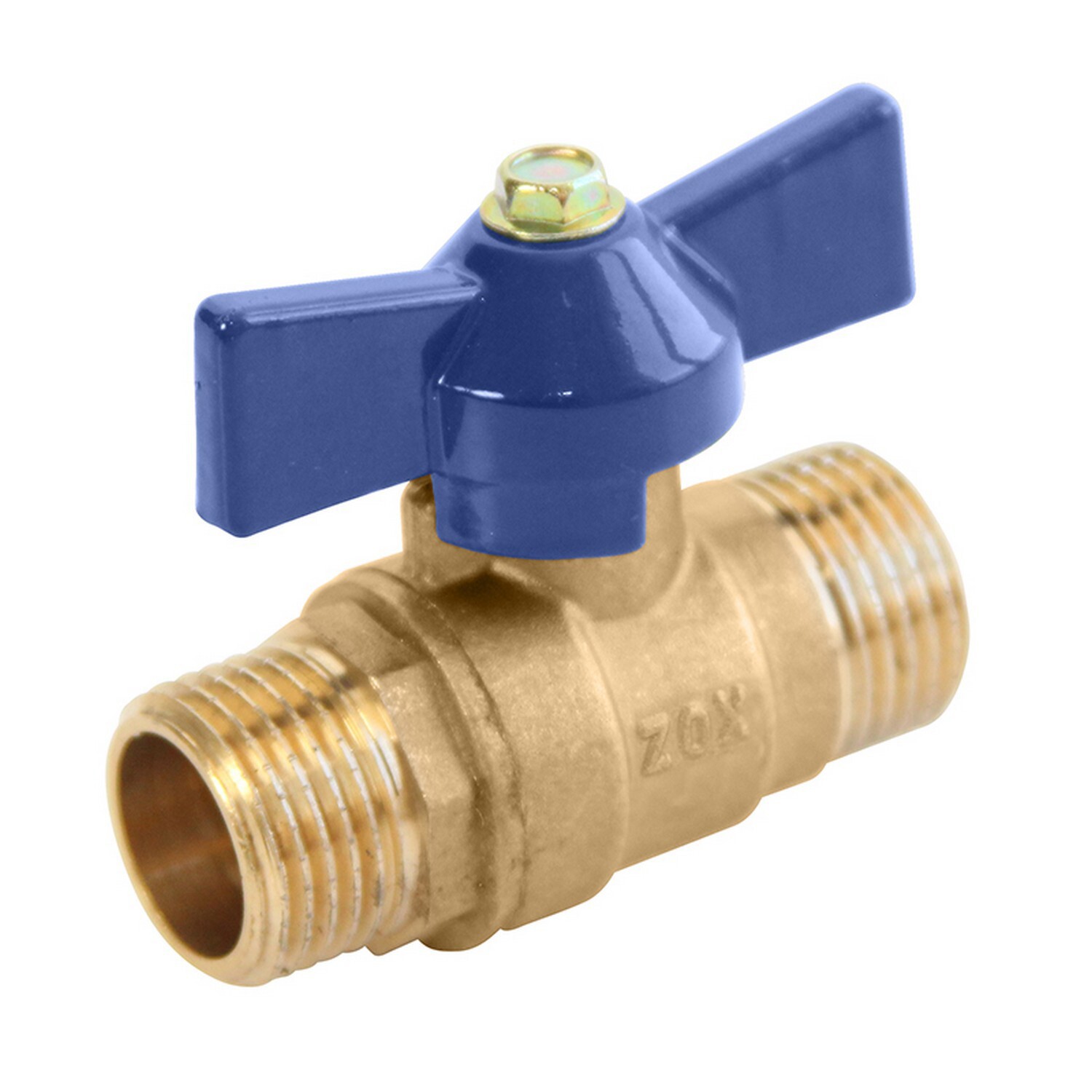 Изображение товара Кран шаровой ZOX 1/2 нар/нар бабочка для воды Россия