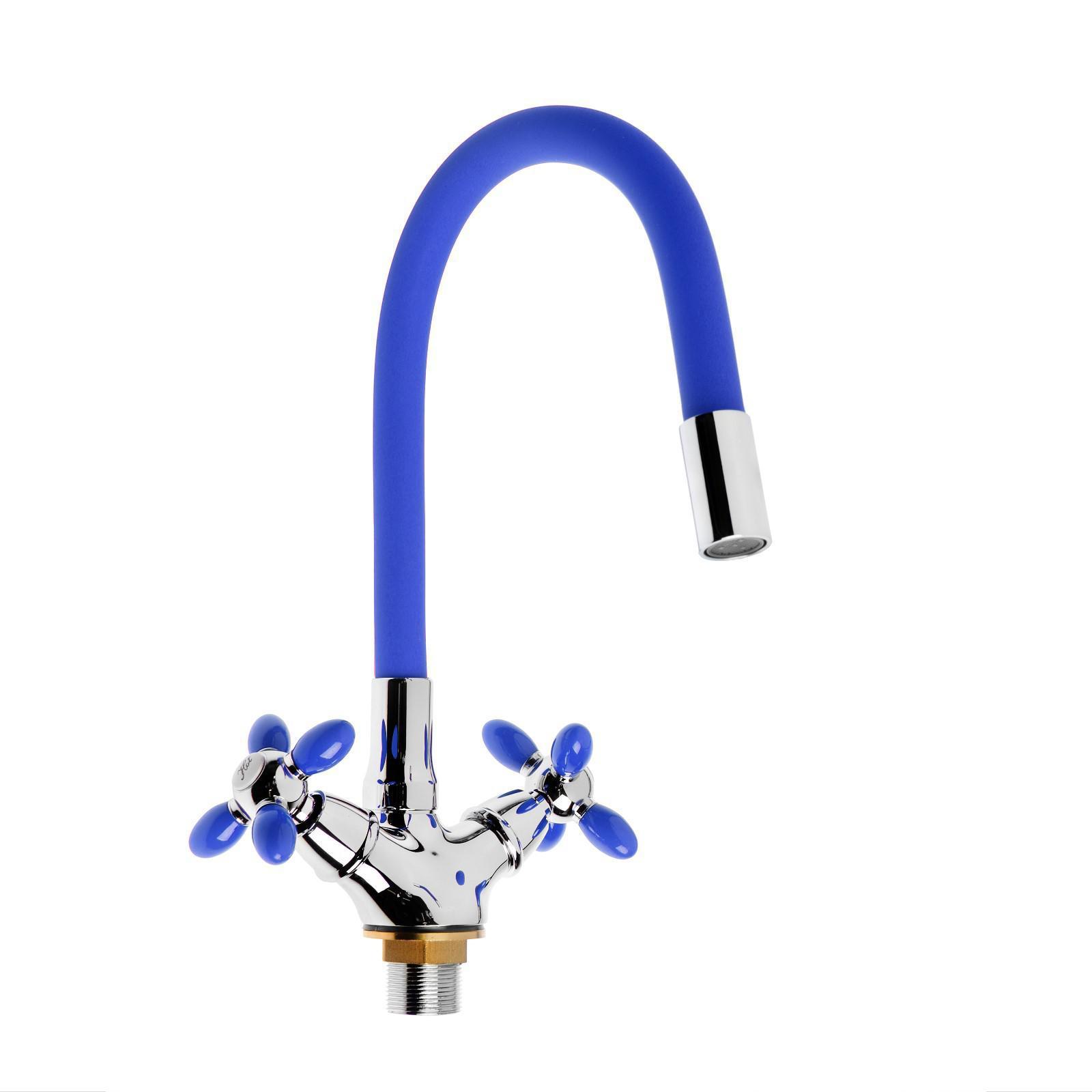 Изображение товара Смеситель для кухни Accoona с датчиком синий однорычажный