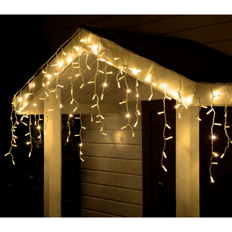 Изображение товара Электрогирлянда бахрома Clever-light wisil2x 5x5 м 216 LED теплый белый уличная и внутри