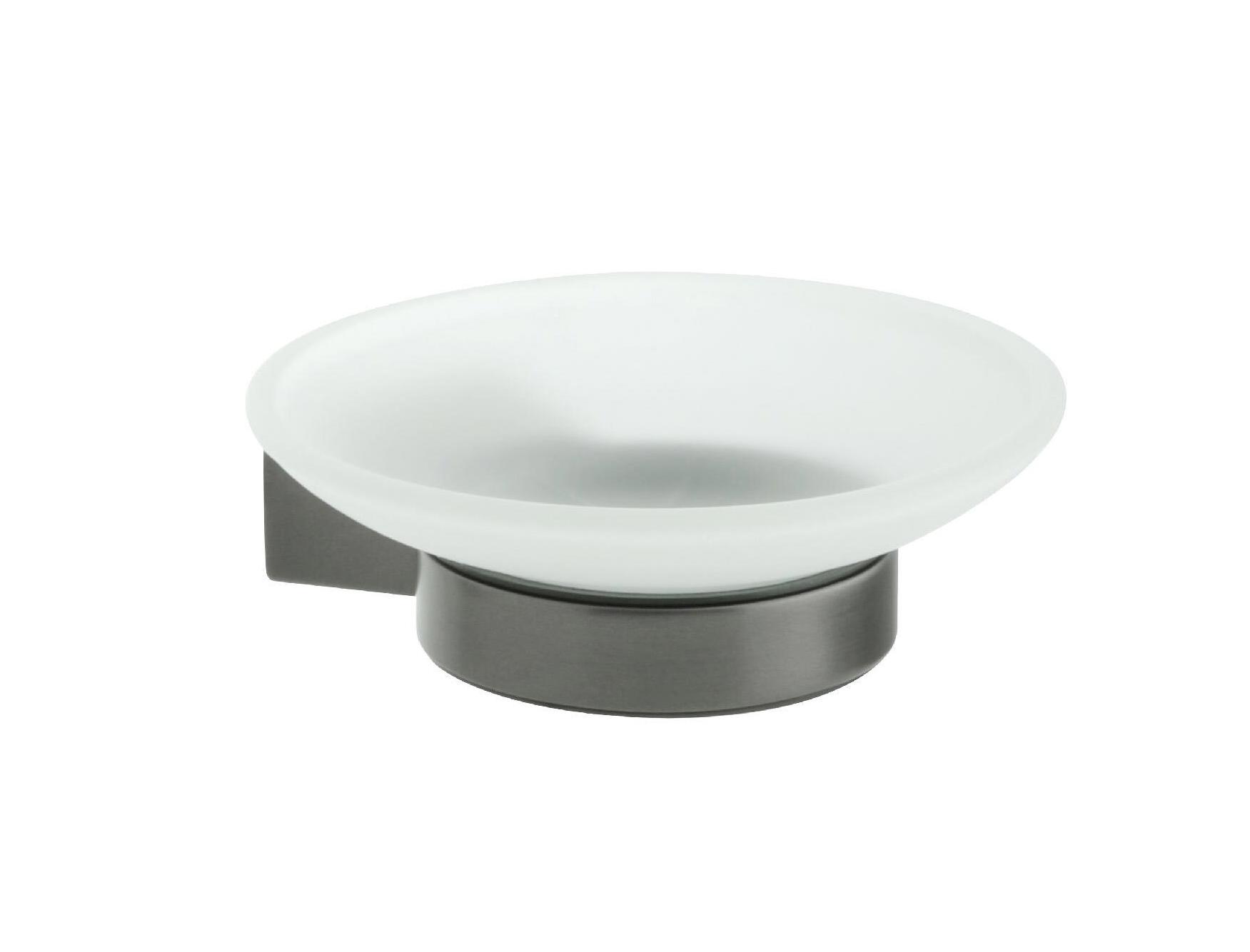 Изображение товара Мыльница Fixsen Trend Graphite FX-98008 подвесная из стекла и стали