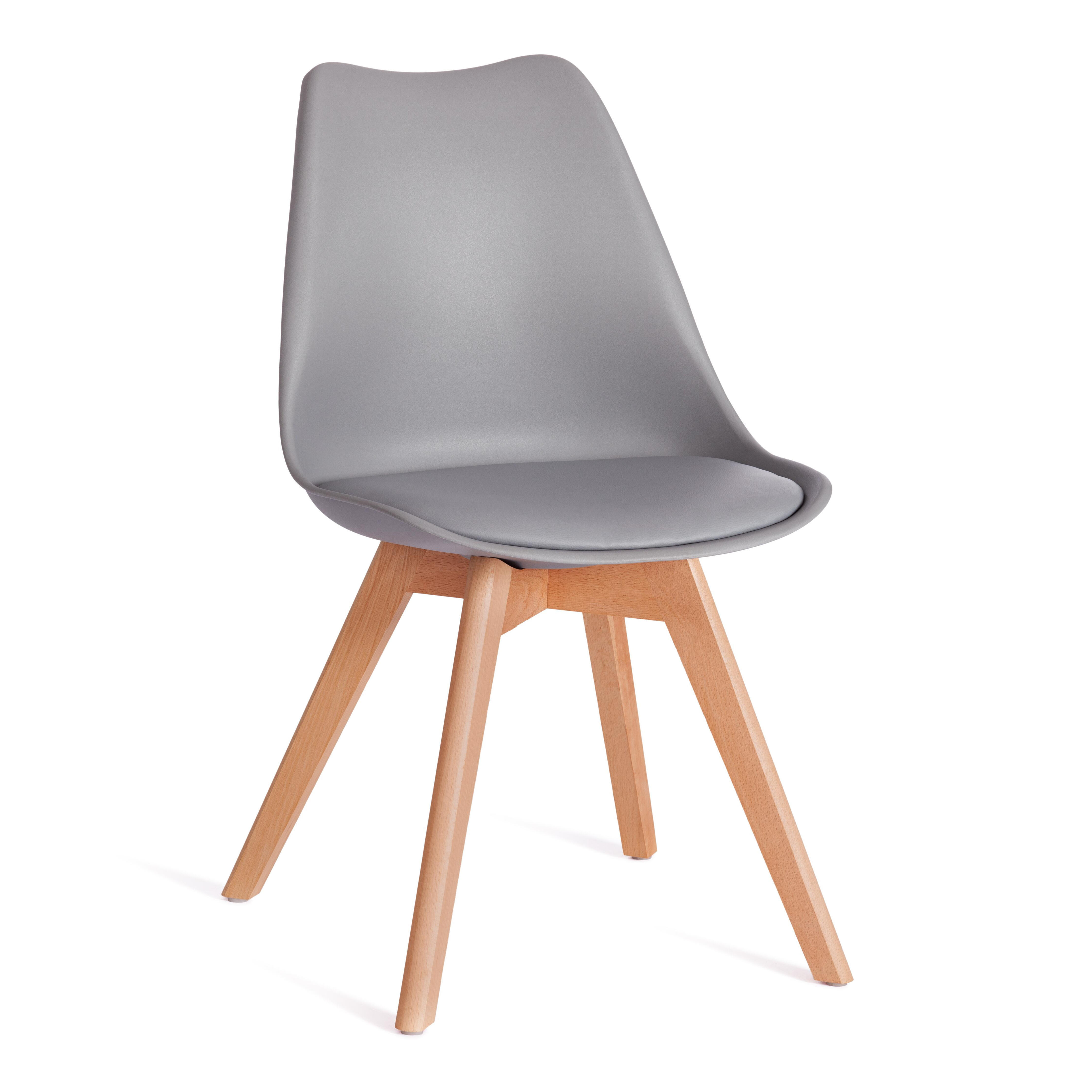 Изображение товара Стул Tetchair Tulip 80x55x47.5 см искусственная кожа цвет серый