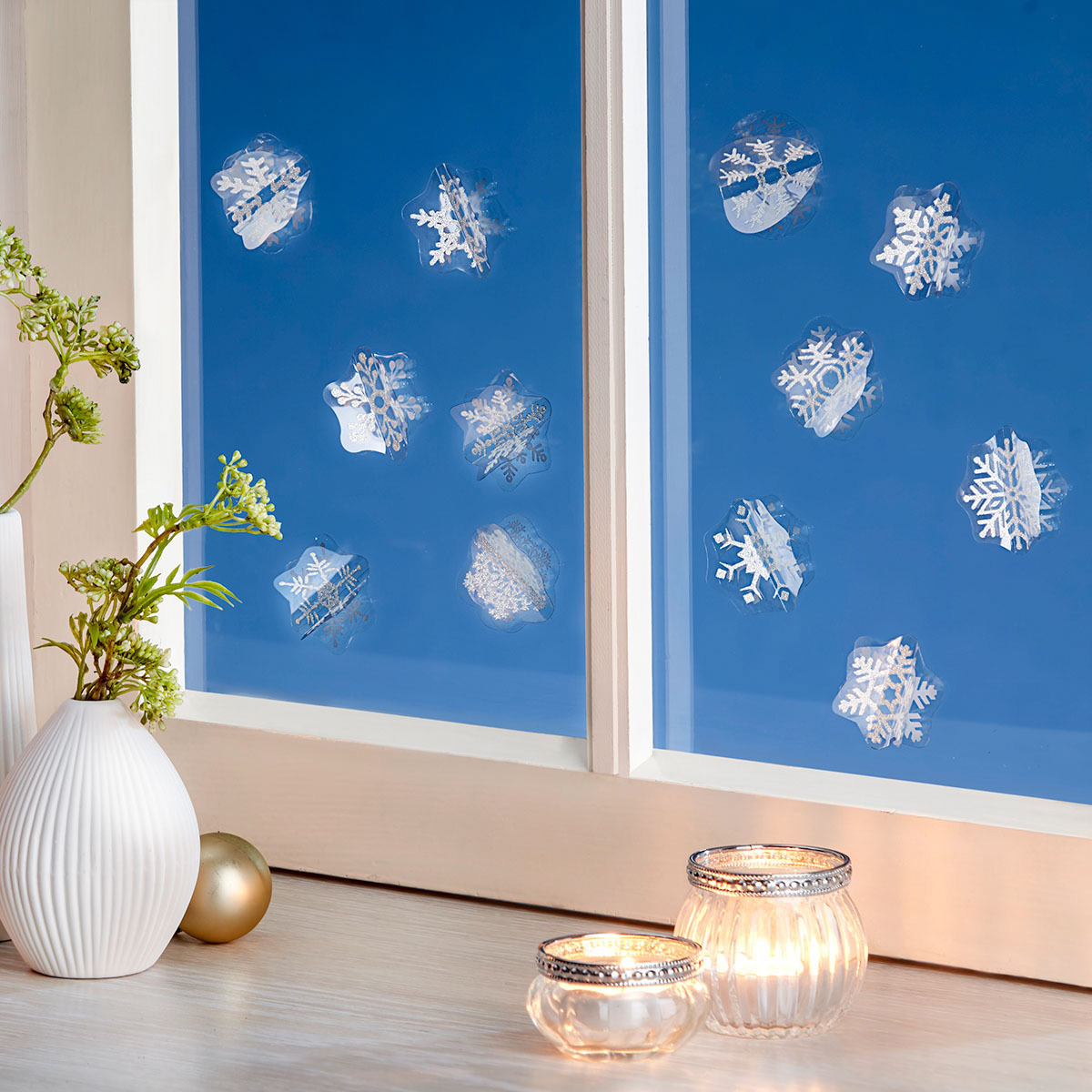 Изображение товара Наклейка Frank Снежинки 3d 4.5 см х 4.5 см 12 шт