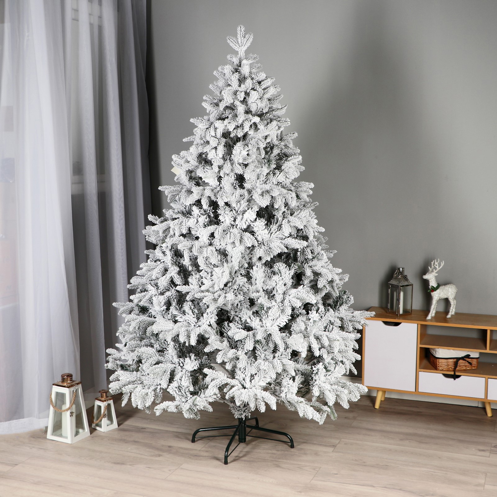 Изображение товара Ель новогодняя искусственная Max christmas 9938125 Камчатская заснеженная 240 см x 140 см