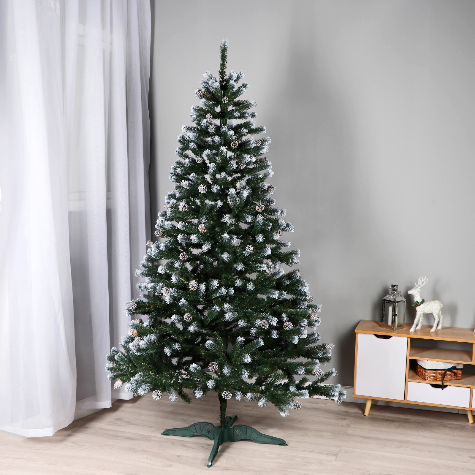 Изображение товара Ель новогодняя искусственная Max christmas 9948900 Таёжная элитная белоснежная 220 см x 150 см