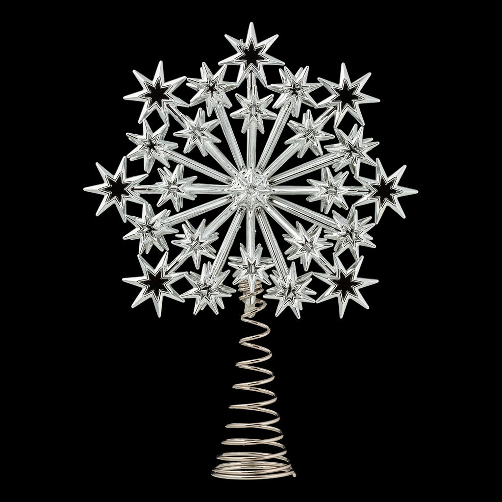 Изображение товара Верхушка на елку Erichkrause decor Звездопад h 44 см серый/серебристый