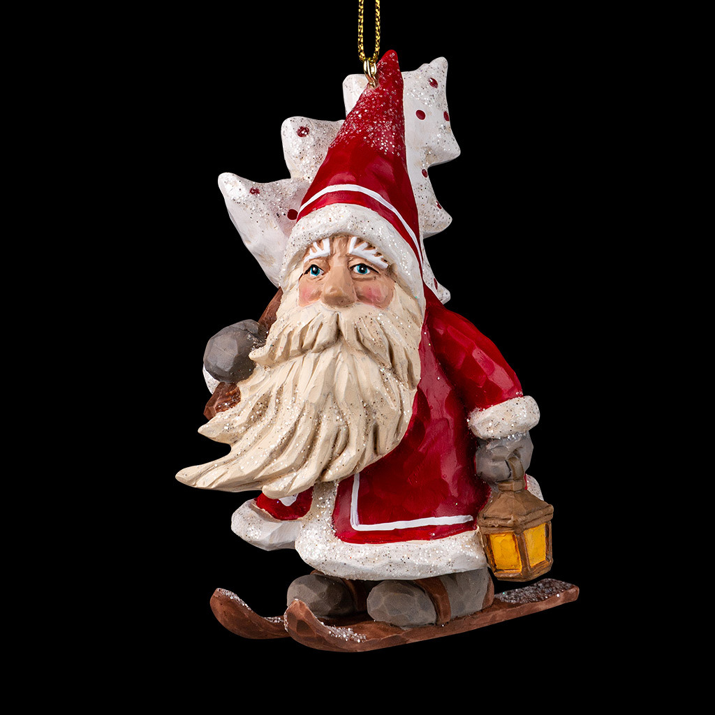 Изображение товара Елочная игрушка Санта в снегоступах Erichkrause decor 59384 41 см х 33 см разноцветный