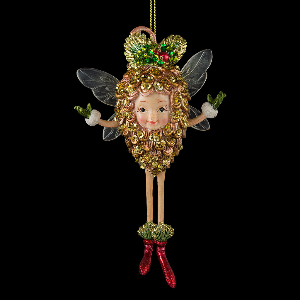 Изображение товара Магическая шишка елочная игрушка 39 см разноцветная с крылышками и покрытием