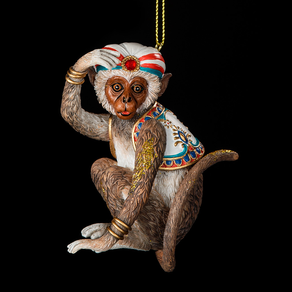 Изображение товара Елочная игрушка Обезьяна в чалме Erichkrause decor 53556 37 см х 32 см разноцветный