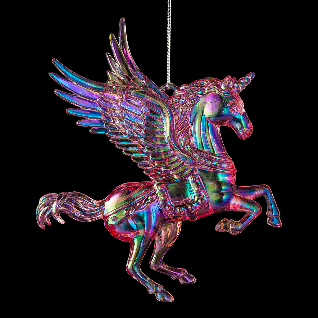 Изображение товара Елочная игрушка Пегас розовый перламутр 50 см украшение для елки
