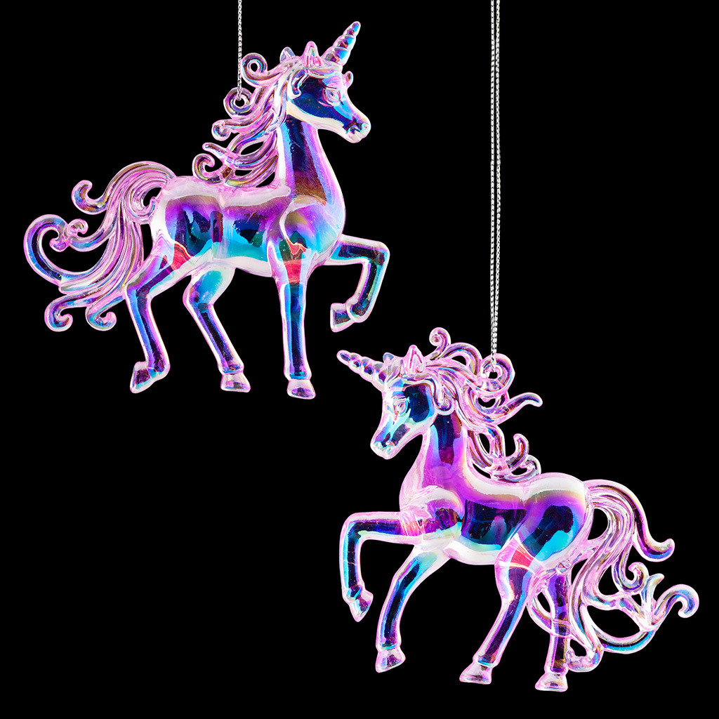 Изображение товара Елочная игрушка Единорог розовый перламутр Erichkrause decor 50691 30 см х 42 см розовый