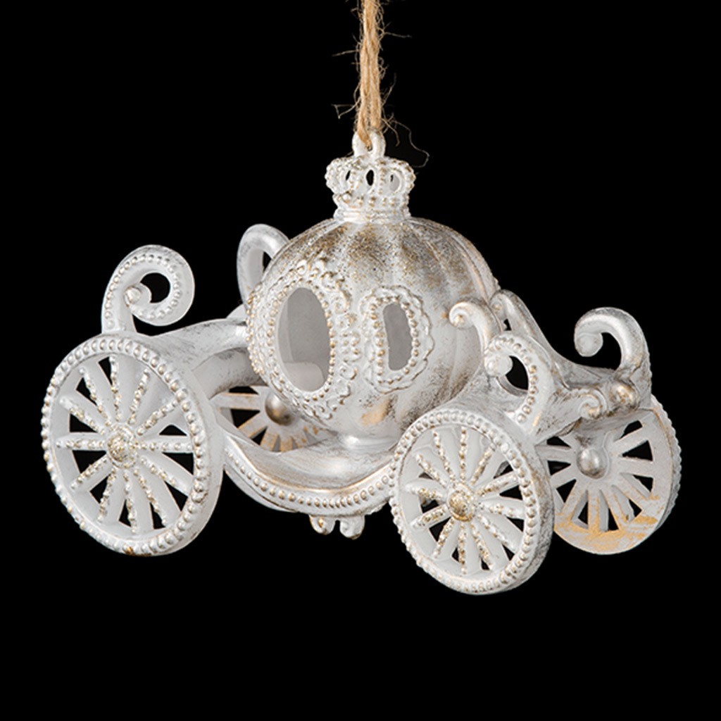 Изображение товара Елочная игрушка Карета золушки Erichkrause decor 53461 40 см х 30 см белый