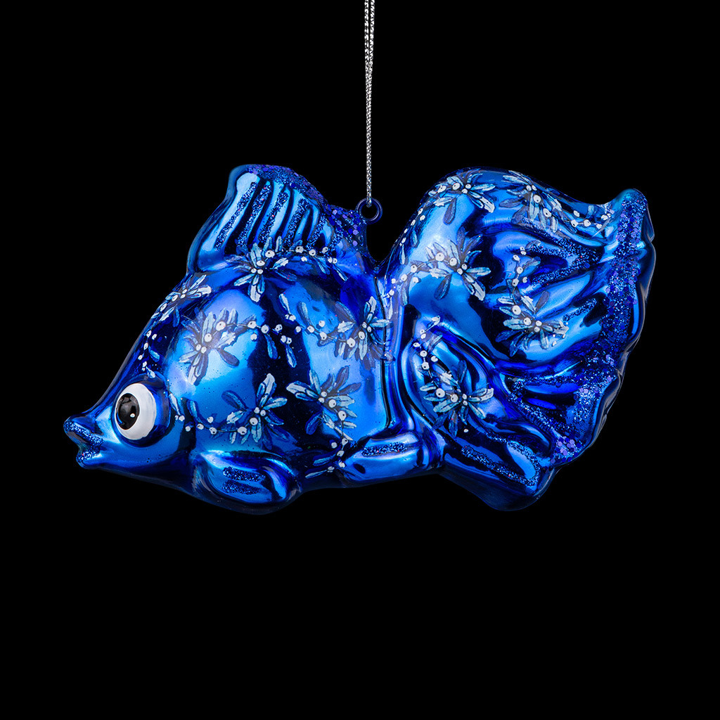 Изображение товара Елочная игрушка Рыбка Erichkrause decor 59396 32 см х 58 см синий