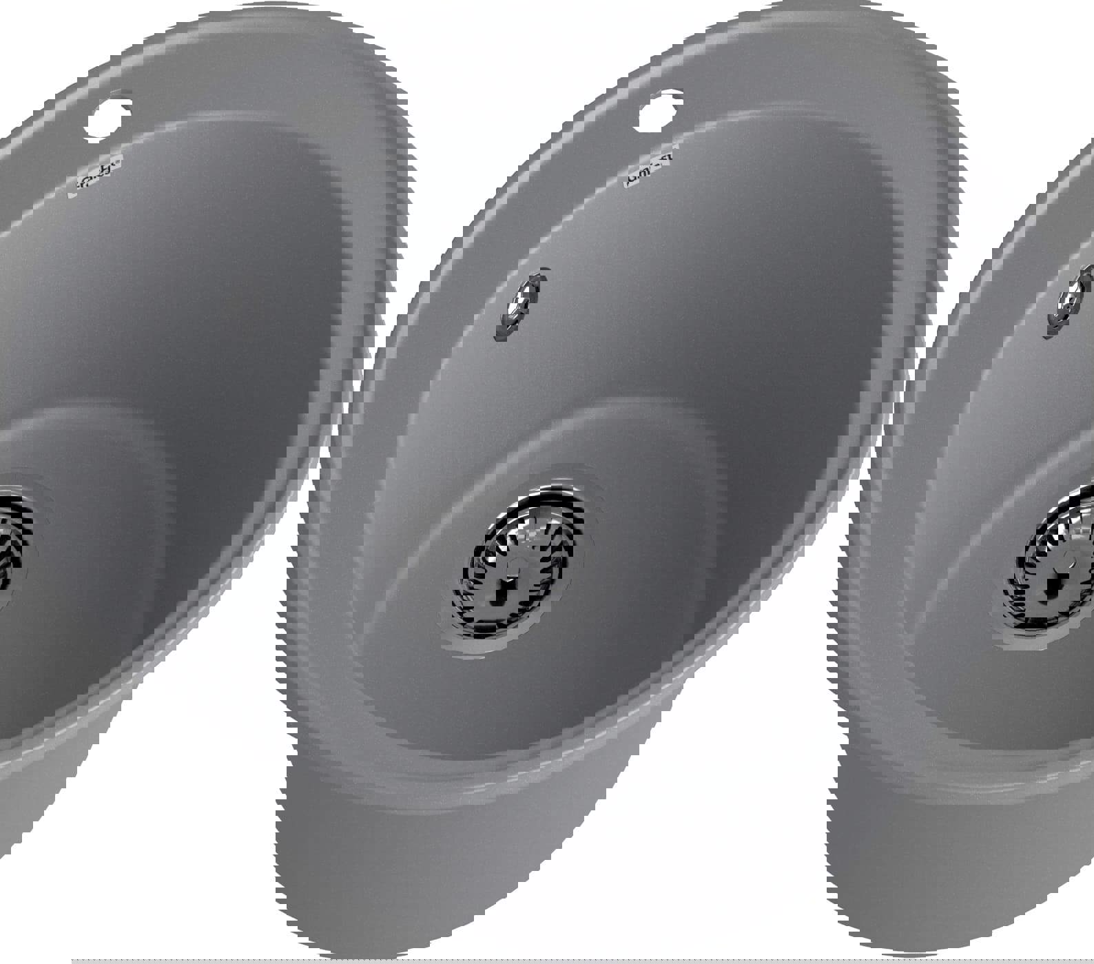 Изображение товара Врезная мойка Granfest Quarz 47.9x47.9x18 см темно-серый кварц