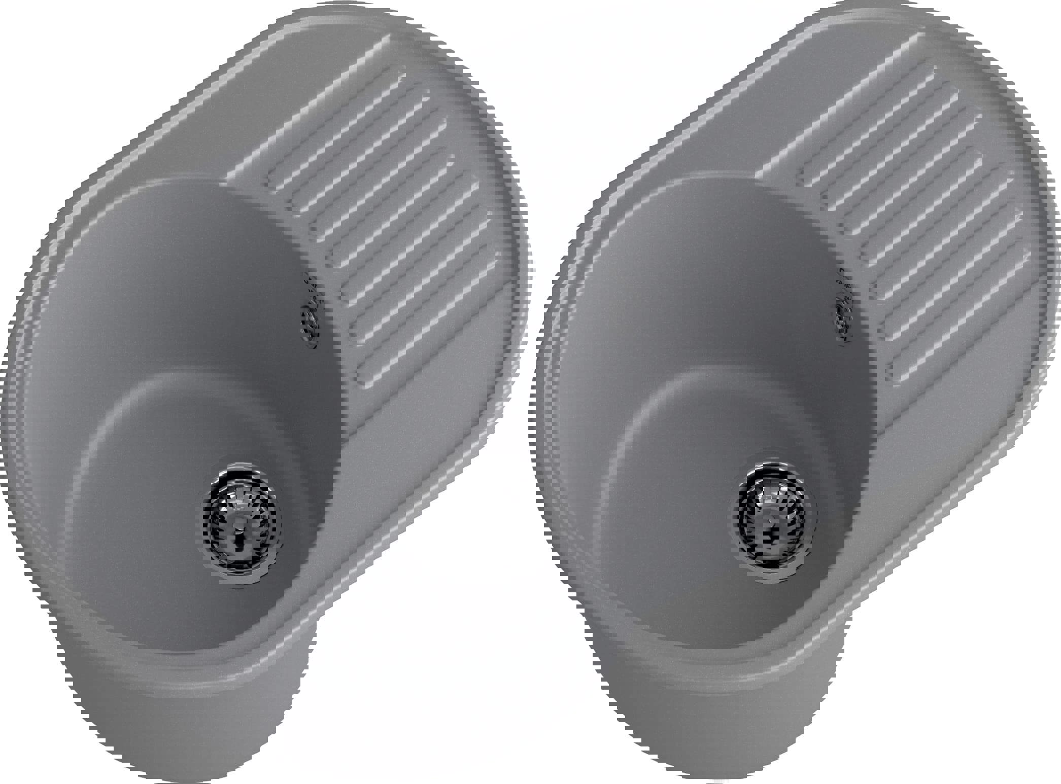 Изображение товара Врезная мойка GranFest Quarz 18 47.8x73.7 см темно-серая