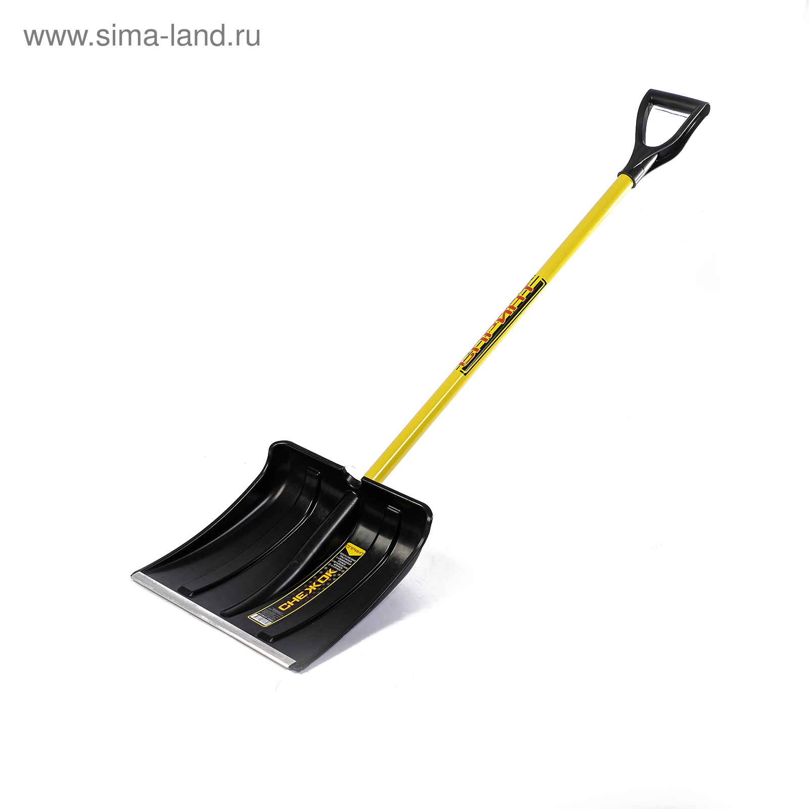 Изображение товара Лопата Simaland 4567679 для уборки снега с черенком 38x137 см