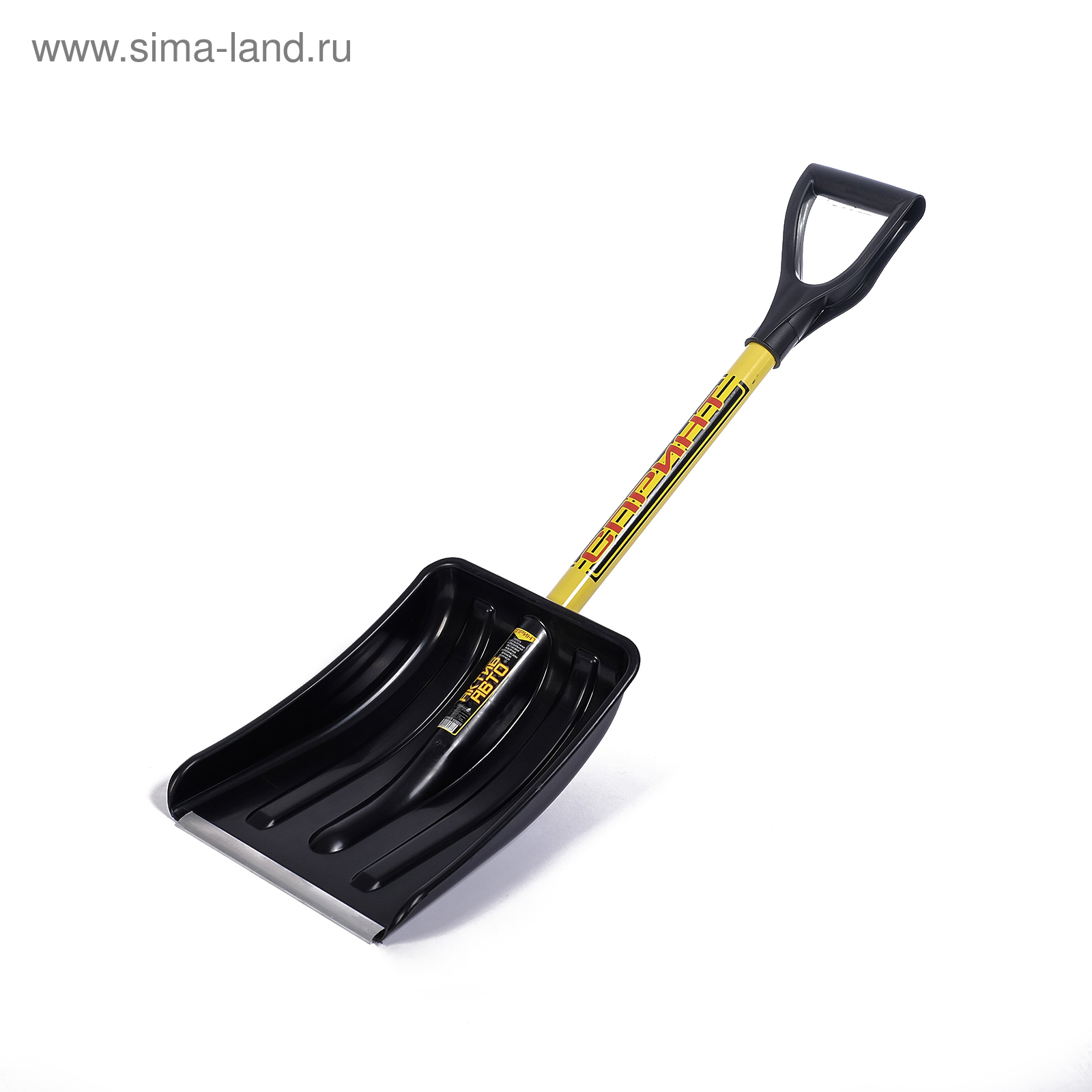 Изображение товара Лопата для уборки снега Simaland 4567678 37x25 см пластик с черенком