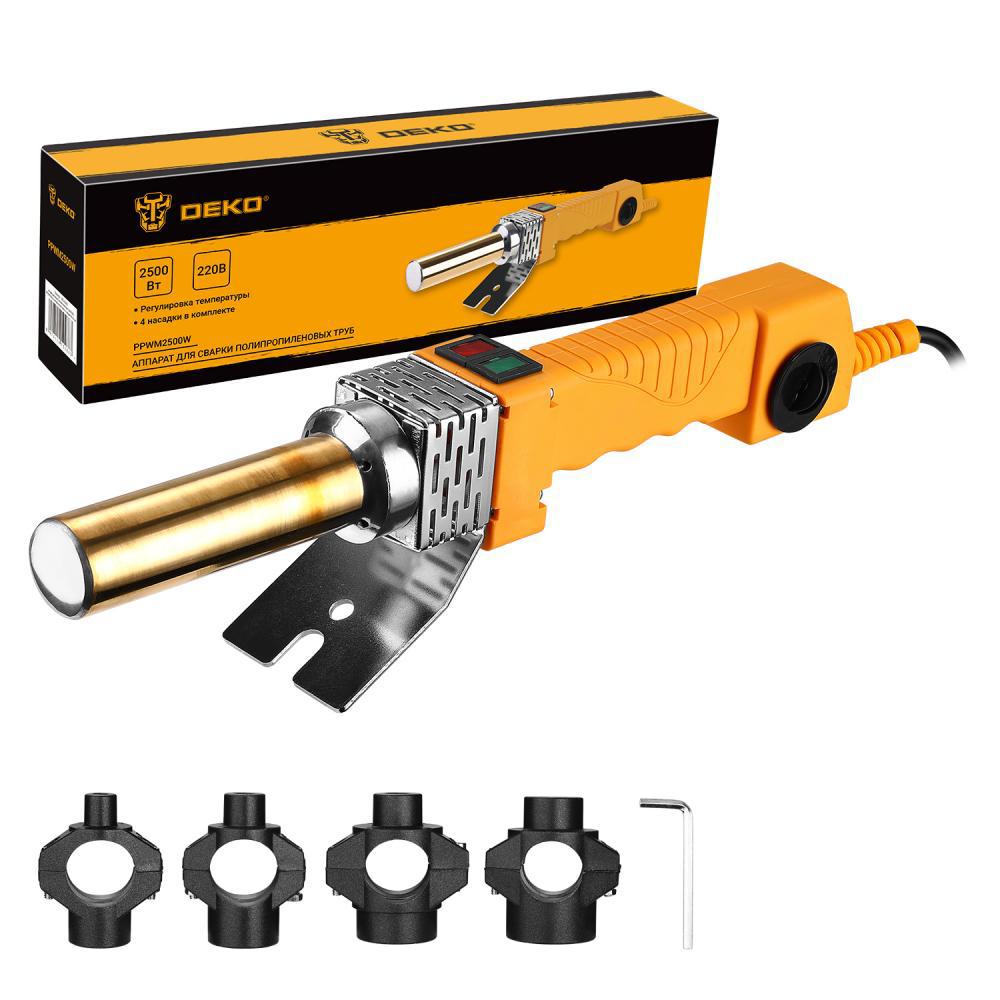 Изображение товара Аппарат для сварки пластиковых труб DEKO PPWM2500W мощностью 2500 Вт