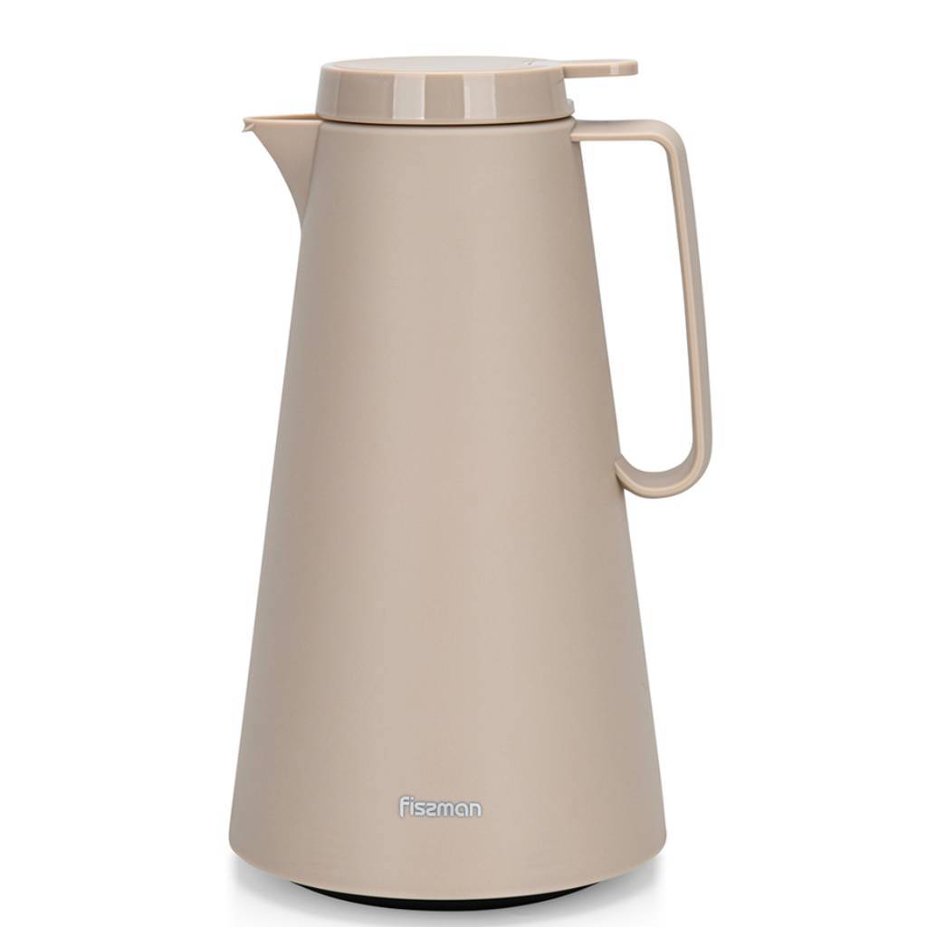 Изображение товара Термокувшин 1000 мл FISSMAN стеклянная колба бежевый стильный и удобный