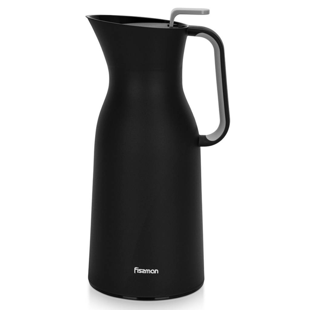 Изображение товара Термокувшин 1000 мл Fissman стеклянная колба черный стильный и практичный