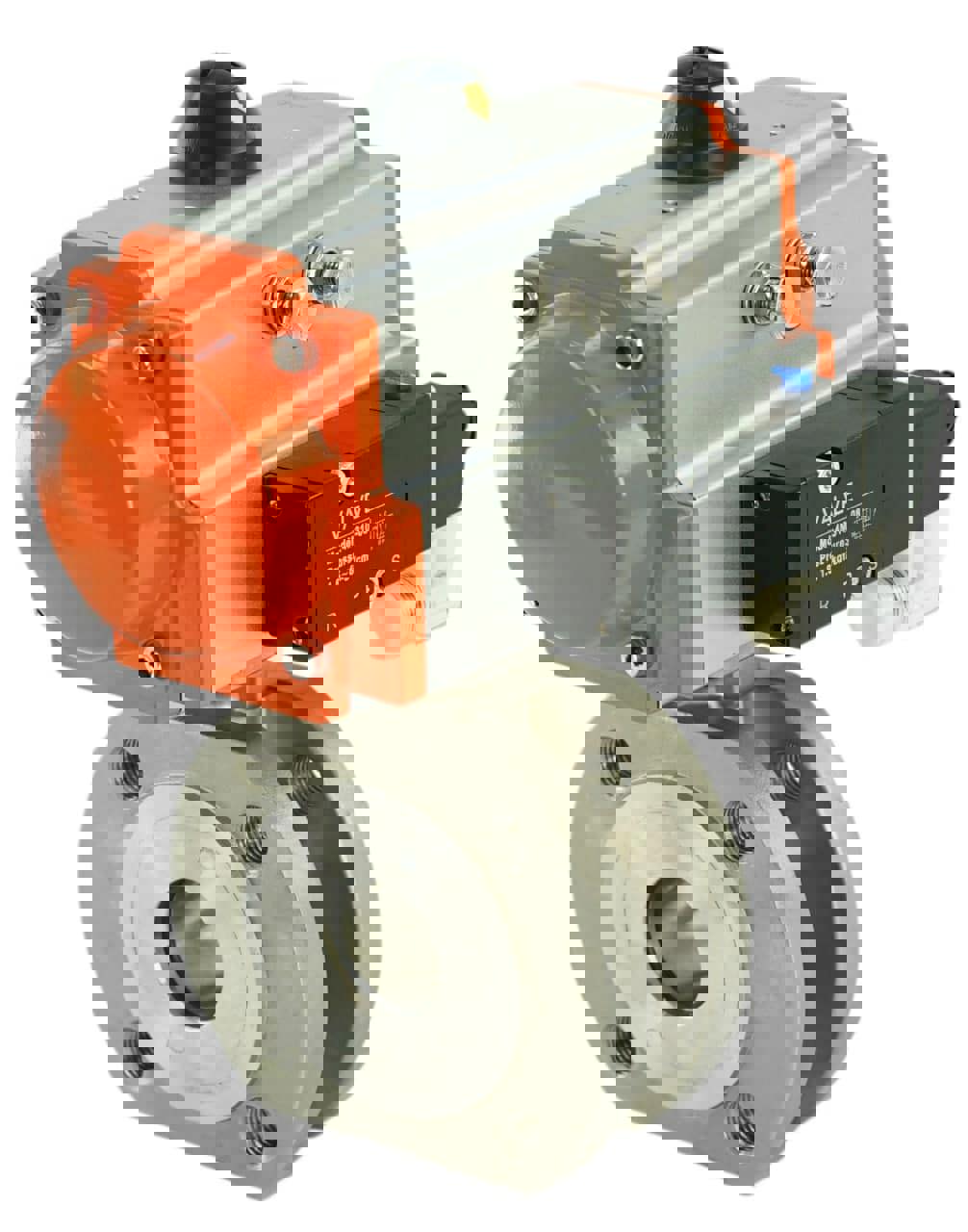 Изображение товара Кран шаровой с пневмоприводом DN.RU D160-01656 нержавеющая сталь