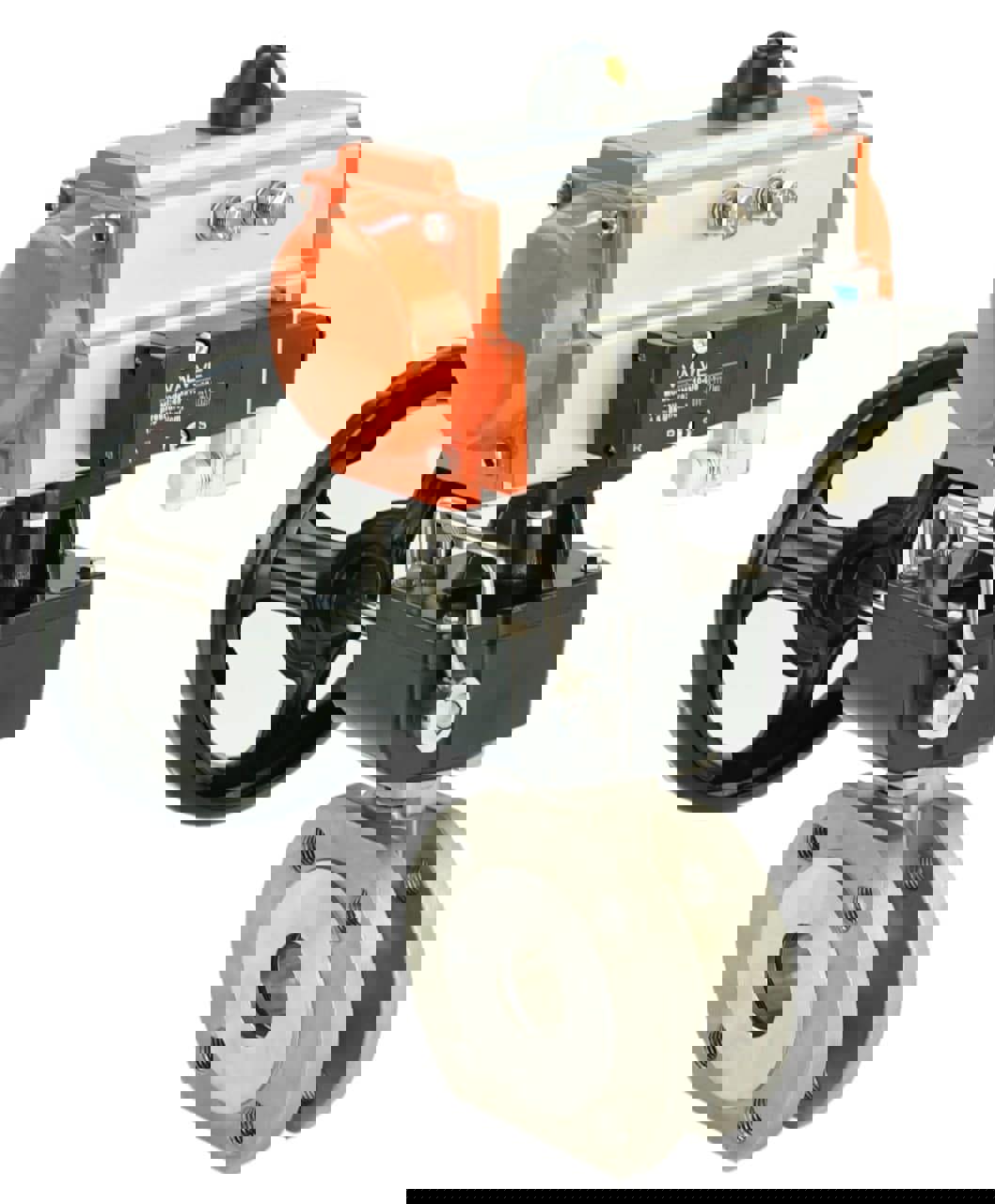 Изображение товара Кран шаровой с пневмоприводом DN.RU D160-01670 нержавеющая сталь