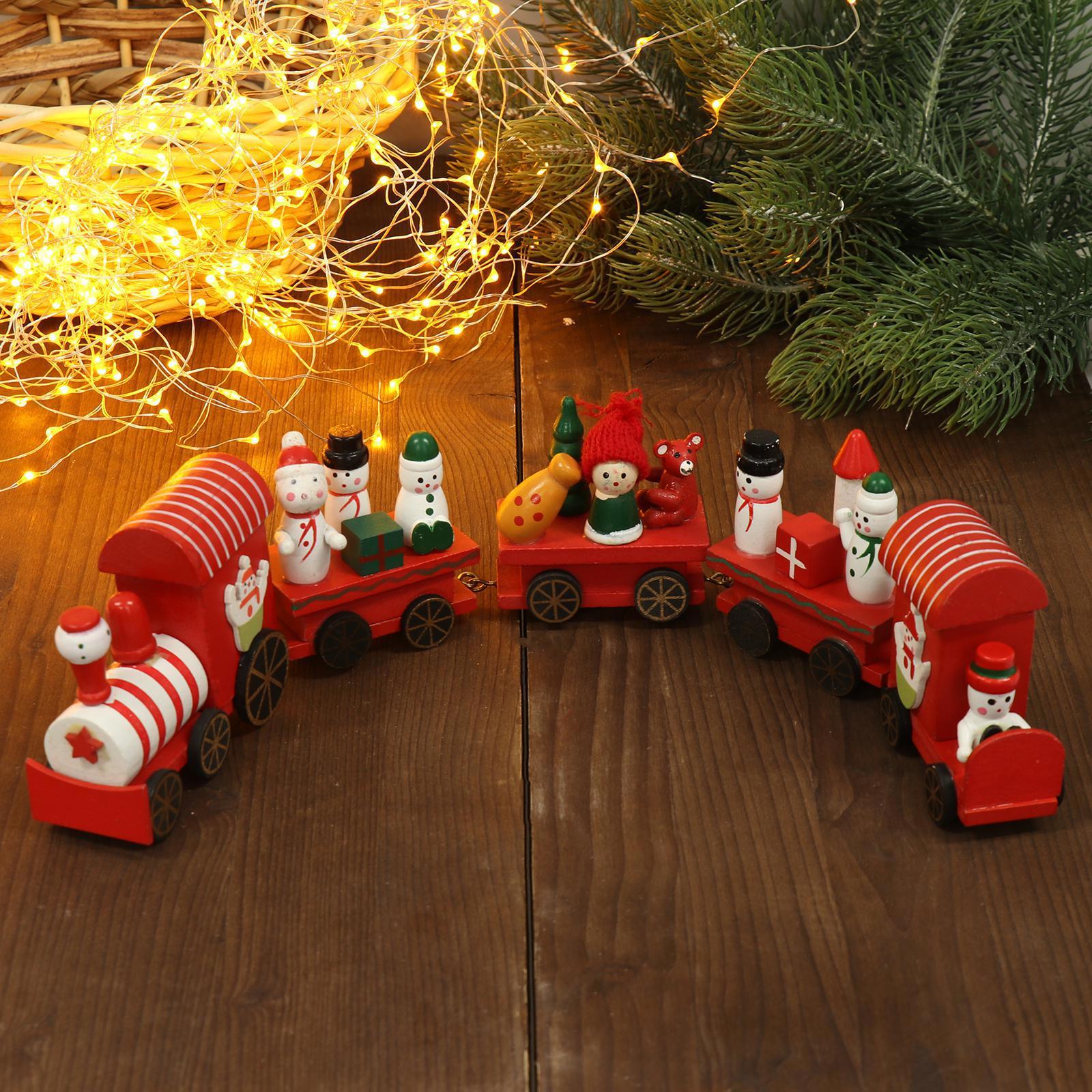 Изображение товара Деревянный новогодний поезд 39,5 см от ЛЕСНАЯ МАСТЕРСКАЯ
