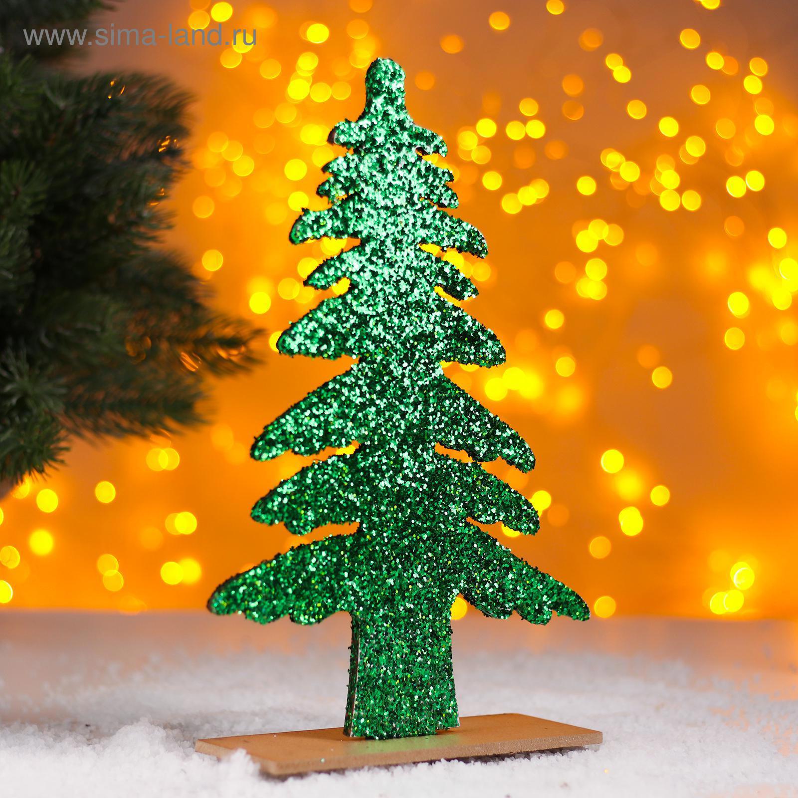 Изображение товара Новогодний декор Ёлочка из дерева 0.5x17x26 см Лесная Мастерская