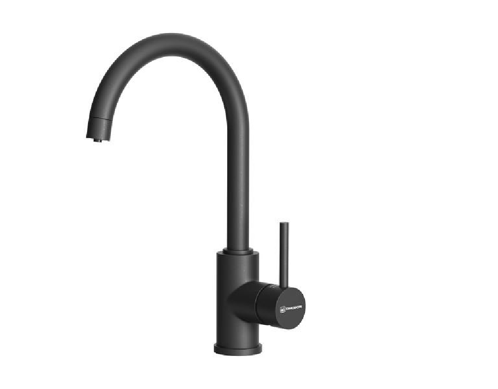 Изображение товара Смеситель для кухни однорычажный Omoikiri Shinagawa излив 22.6 см цвет графит