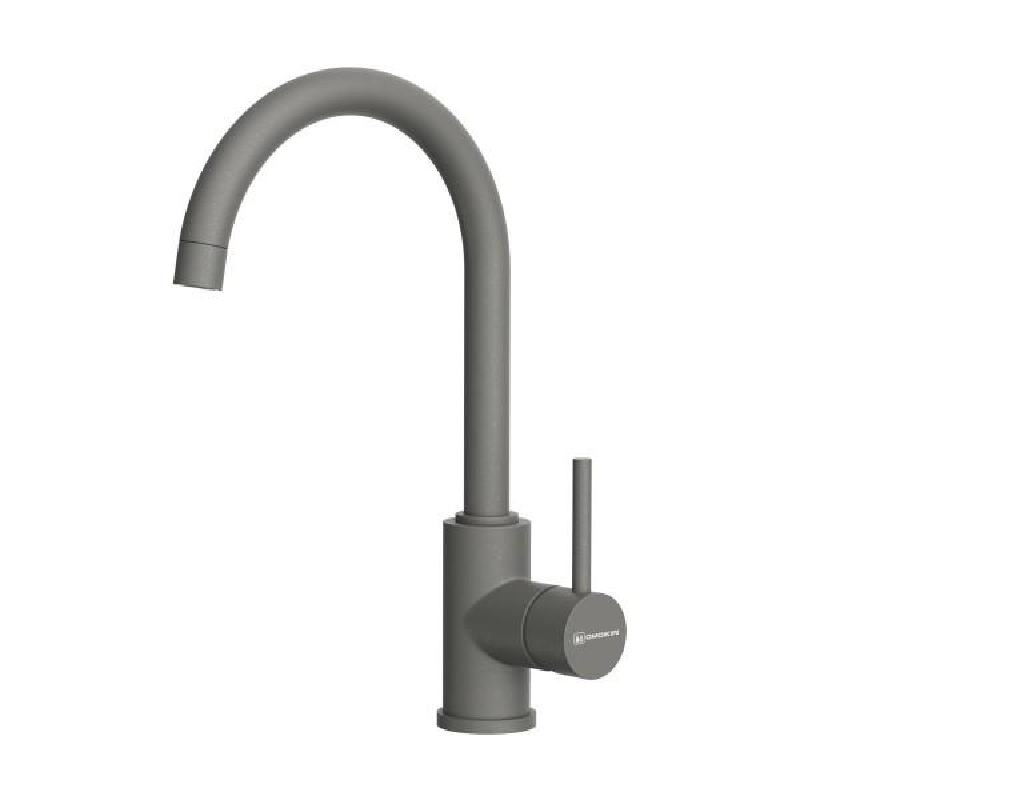 Изображение товара Смеситель для кухни однорычажный Omoikiri Shinagawa излив 22 см цвет серый