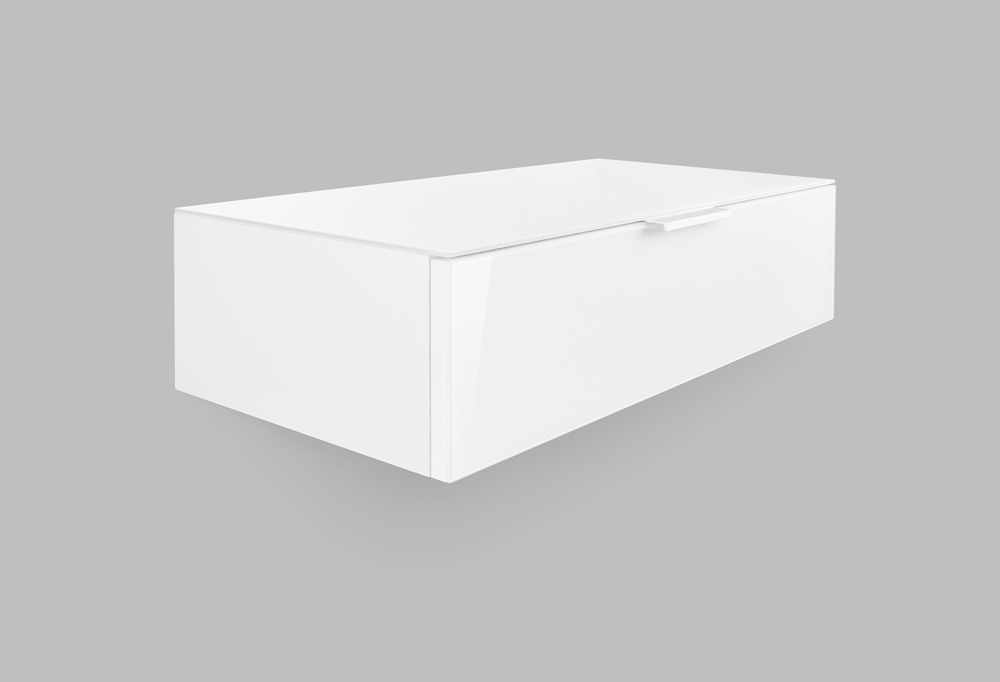 Изображение товара Навесная консоль MD 7115 белая с ящиком современный дизайн 72x35 см