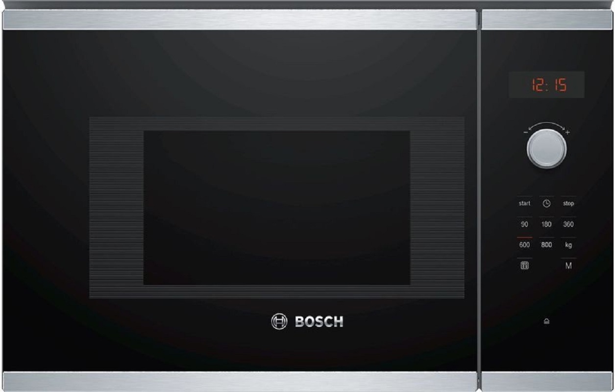 Изображение товара Встраиваемая микроволновая печь Bosch BFL523MS0 20 л 59.4x38.2x31.7 см цвет нержавеющая сталь