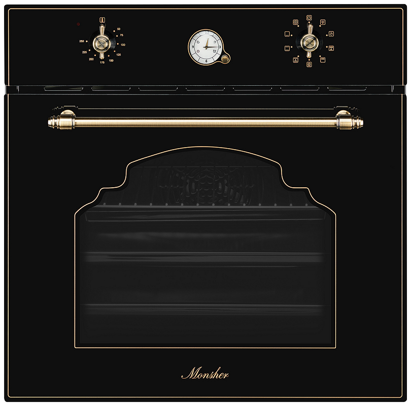 Изображение товара Электрический встраиваемый духовой шкаф Monsher MOE 6192 RN Bronze 59.5x59.2x57 см цвет черный