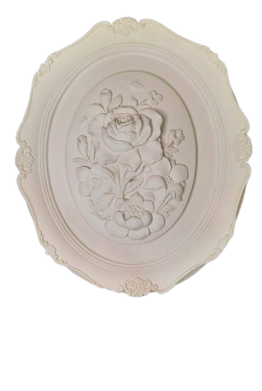 Изображение товара Декоративное панно из гипса Цветы SHEV-STONE белые